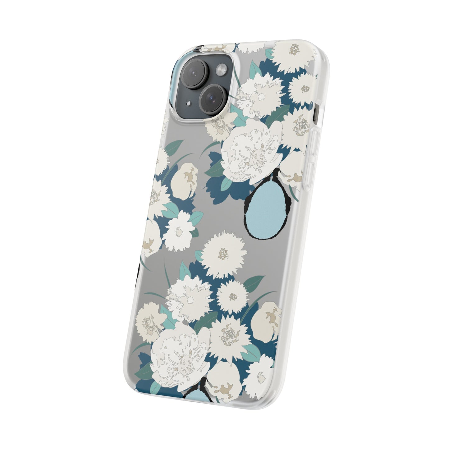 White Flowers in a Vase Flexi Cases for iPhone