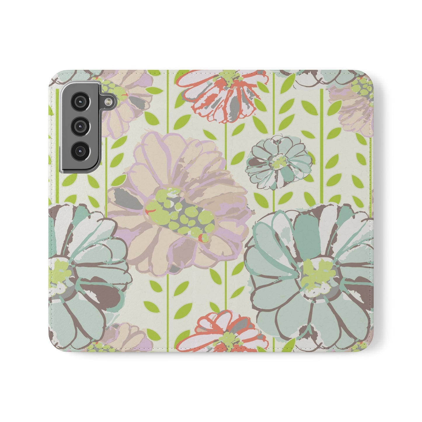 Soft Watercolor Floral Flip Cases for Samsung