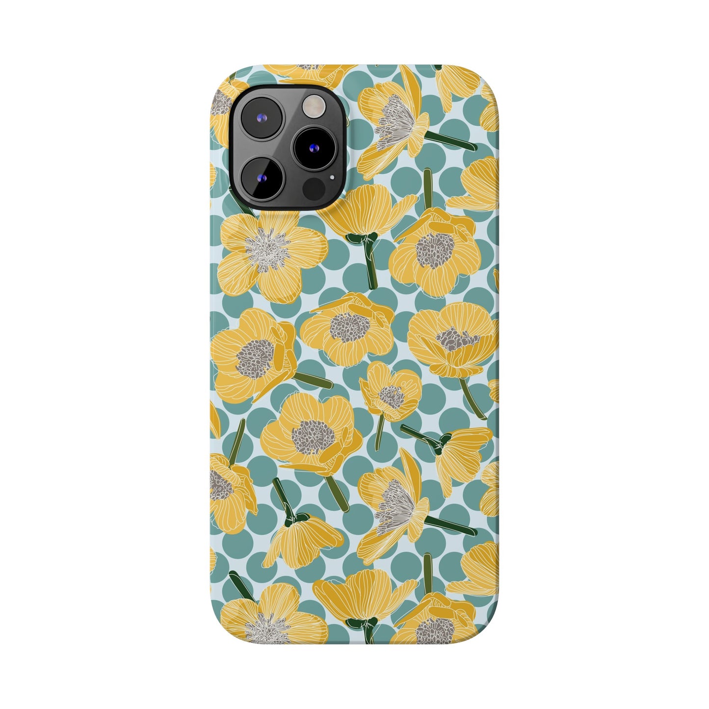 Buttercups and Polka Dots Slim Phone Cases