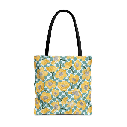 Buttercups and Polka Dots Tote Bag