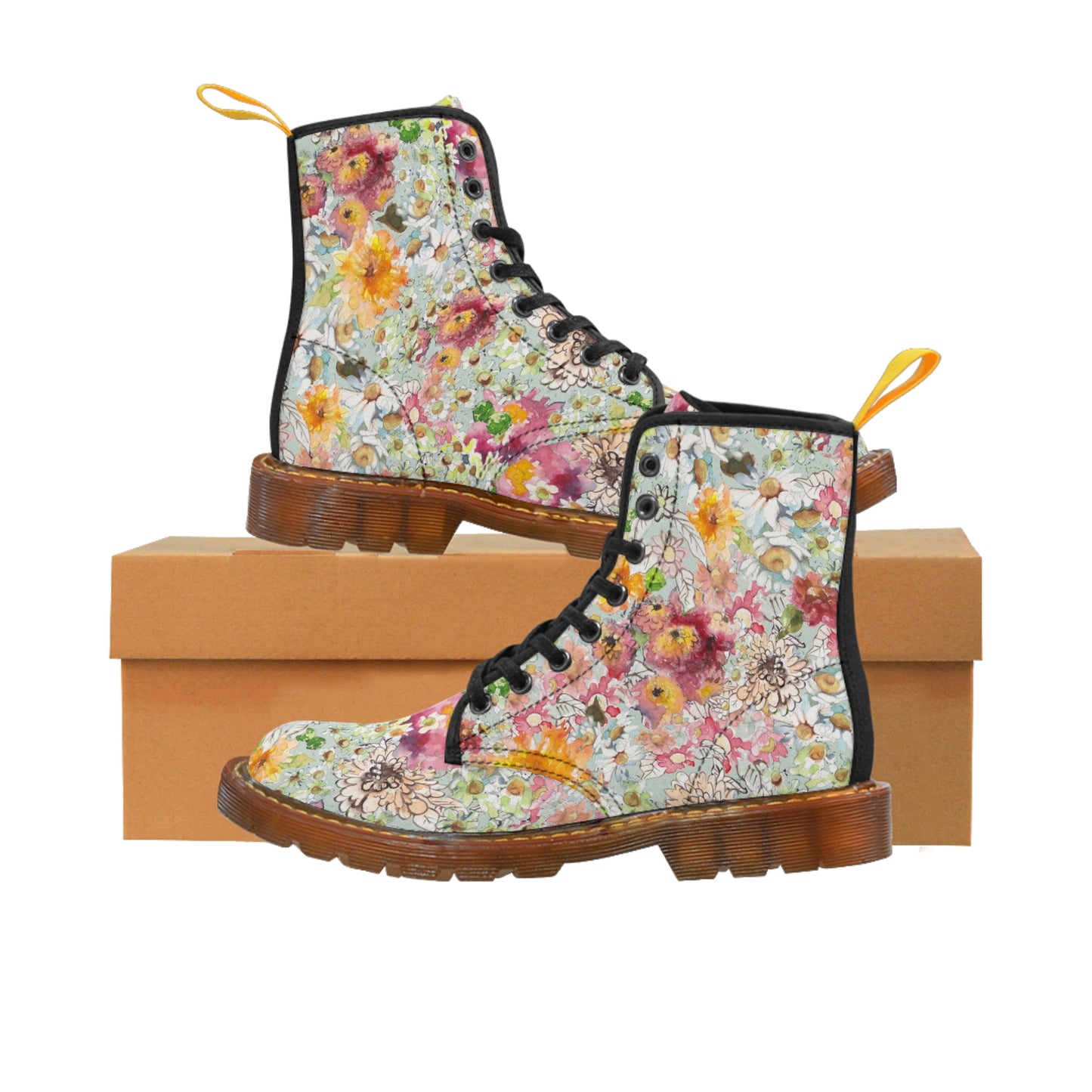 Farmhouse Floral Women's Canvas Boots