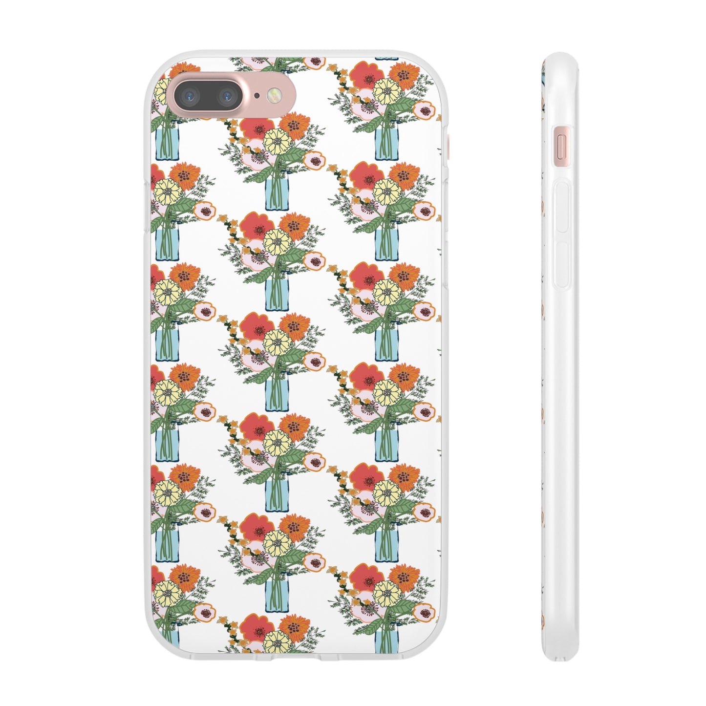 Colorful Flowers in a Vase Flexi Cases for iPhone