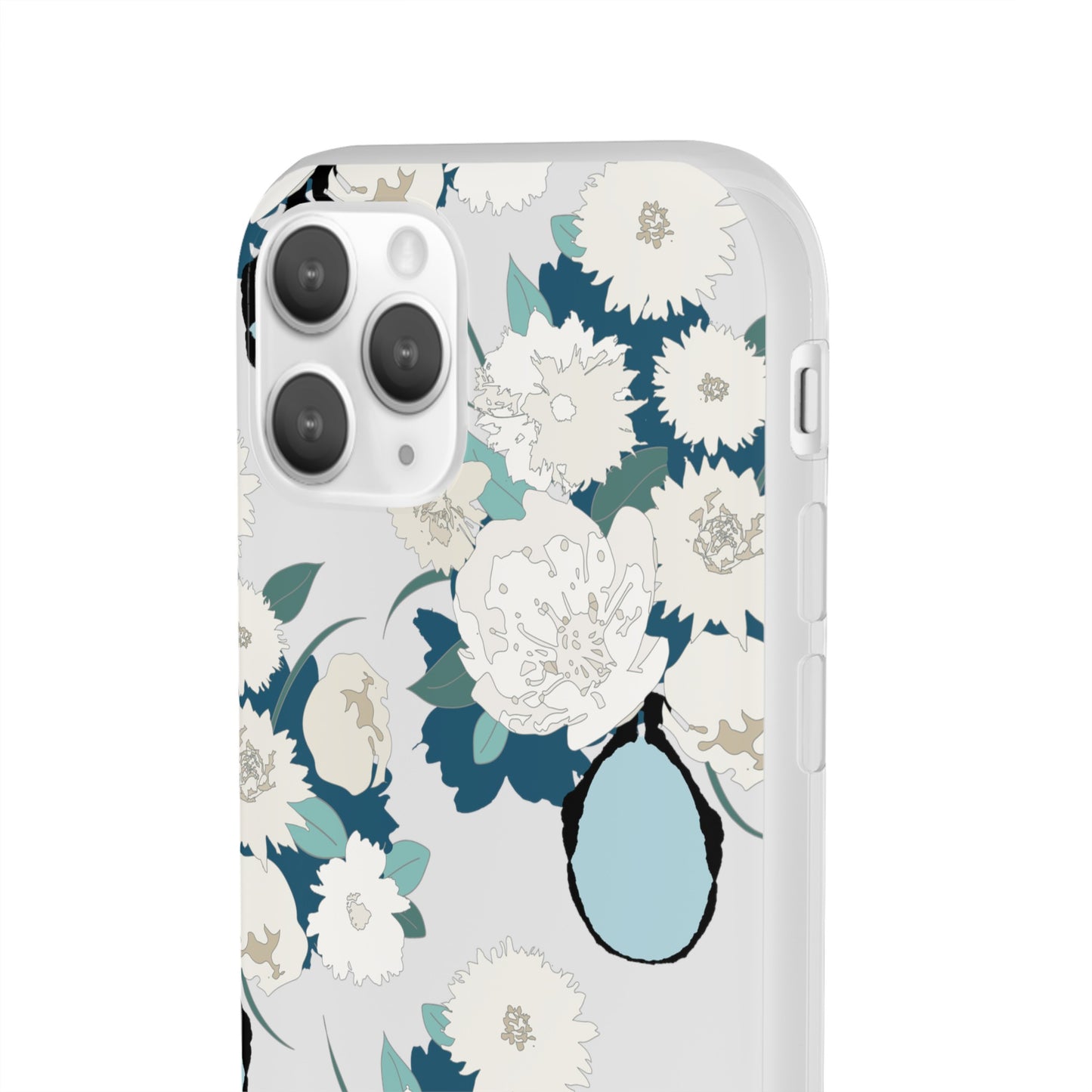 White Flowers in a Vase Flexi Cases for iPhone