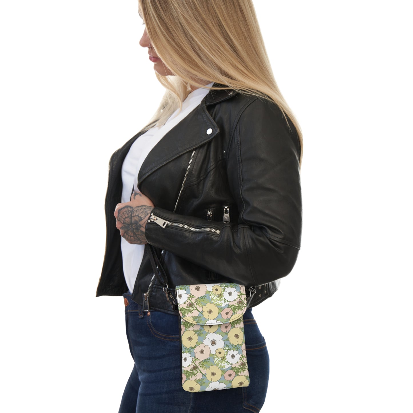 Playful Poppies Small Cell Phone Wallet