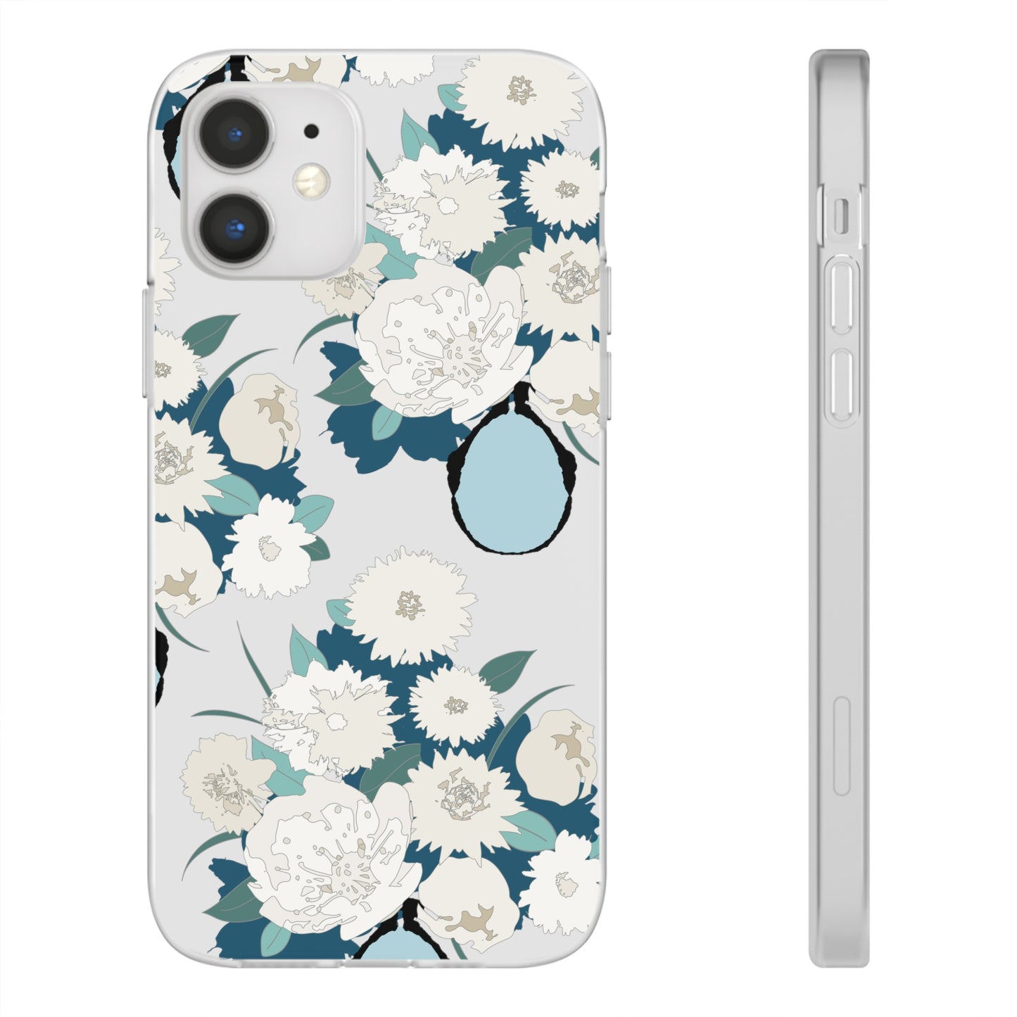 White Flowers in a Vase Flexi Cases for iPhone