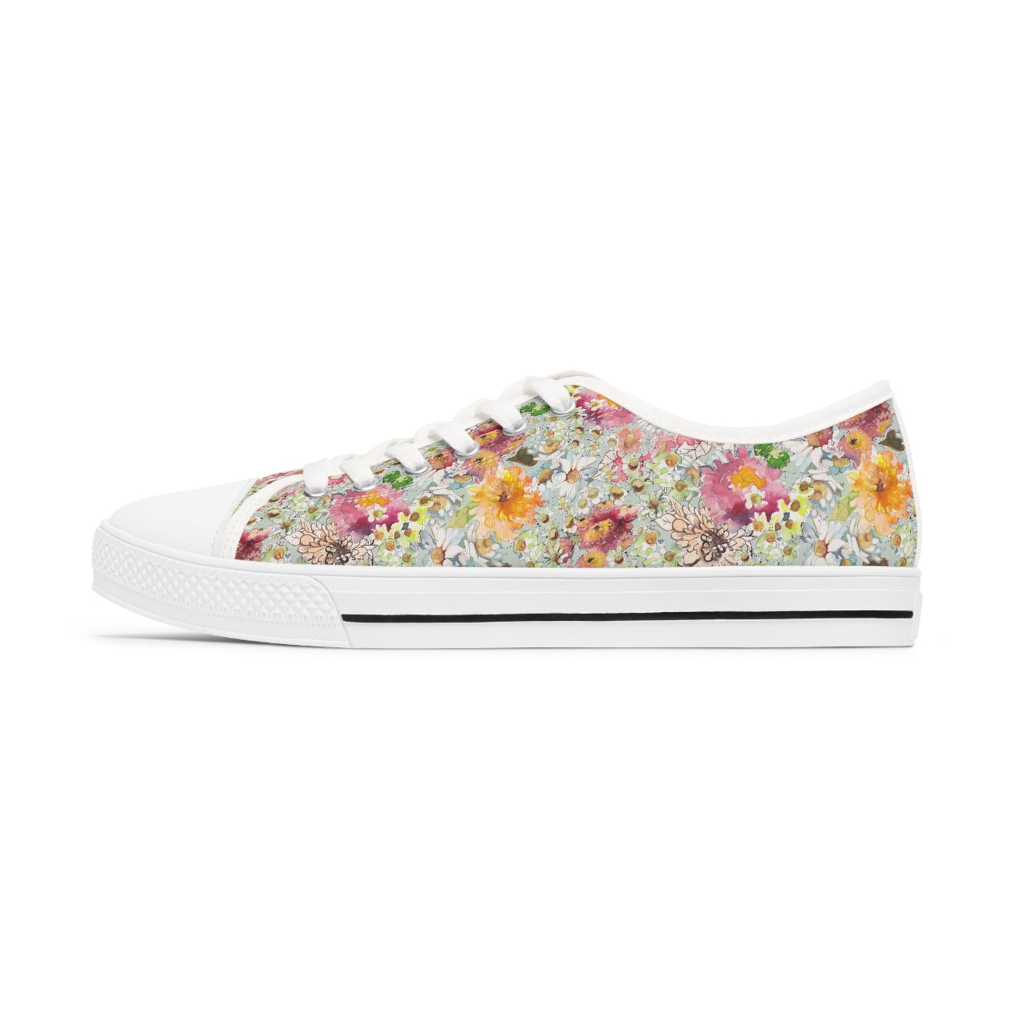 Farmhouse Floral Women's Low Top Sneakers