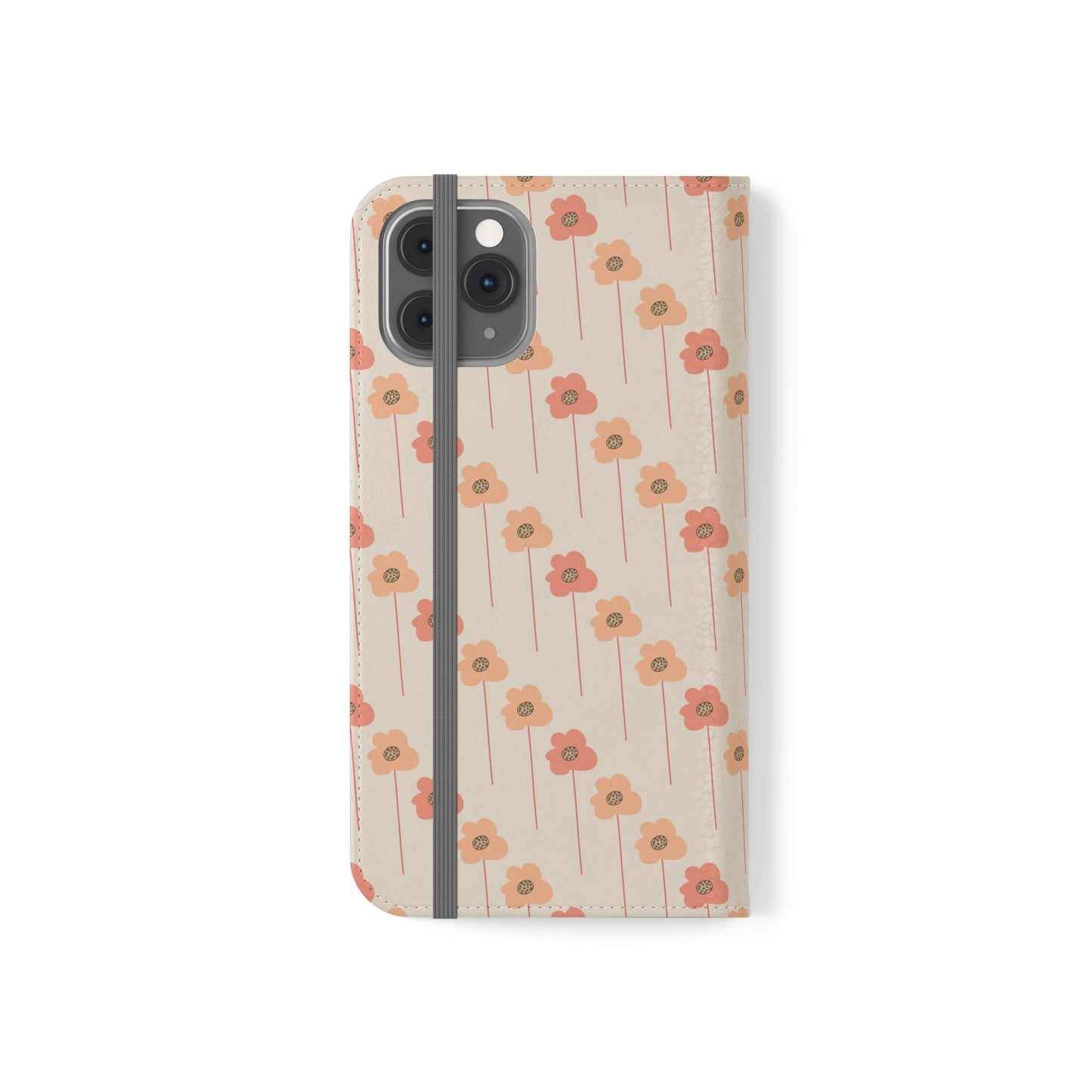 Peach and Cream Wildflowers Flip Cases for iPhone