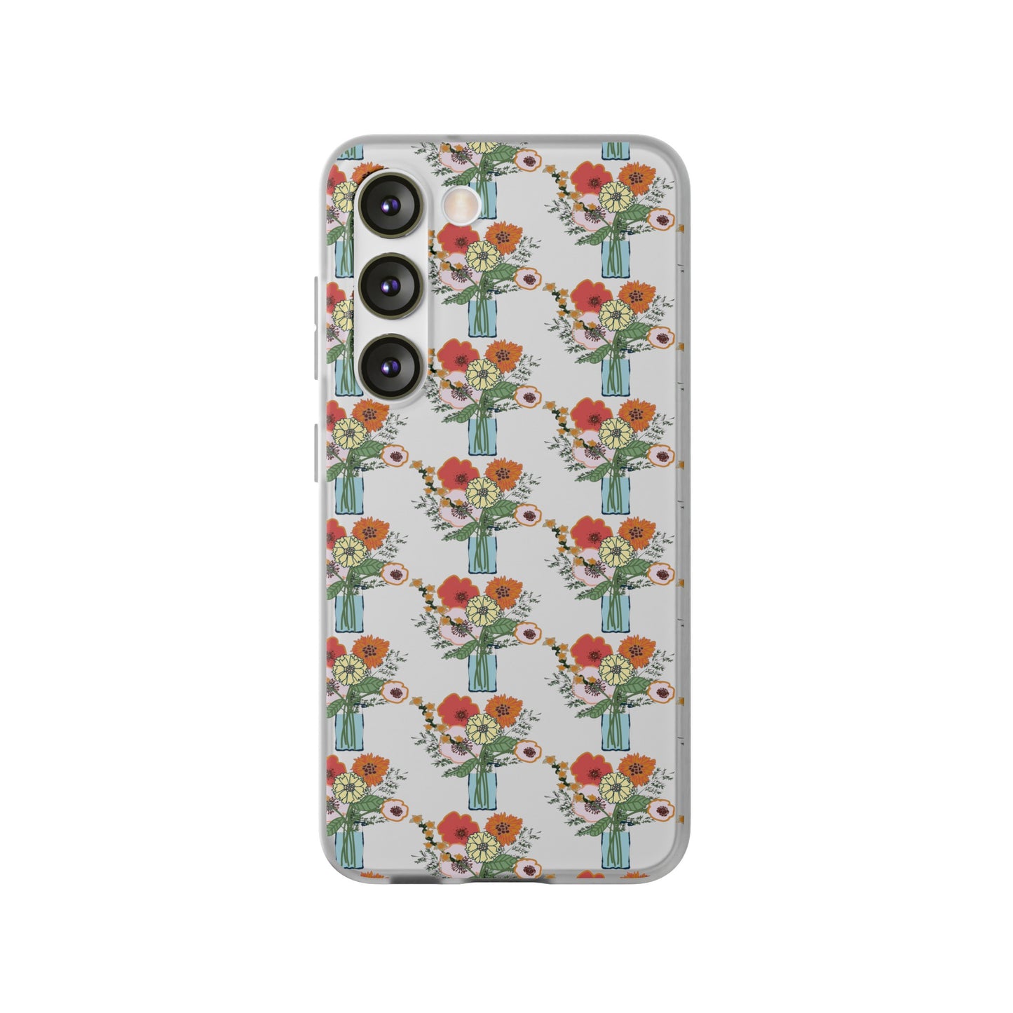 Colorful Flowers in a Vase Flexi Cases for Samsung