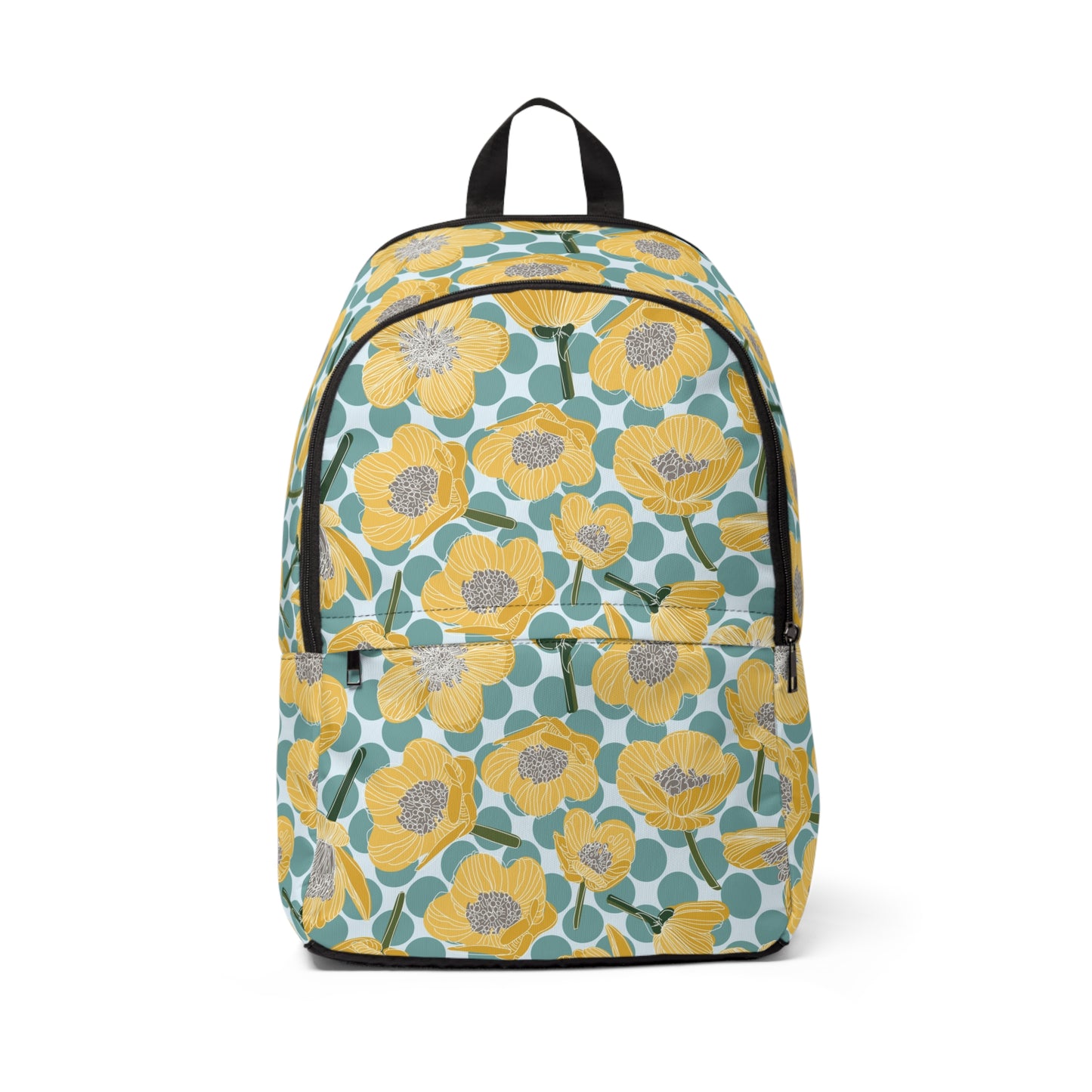 Buttercups and Polka Dots Fabric Backpack