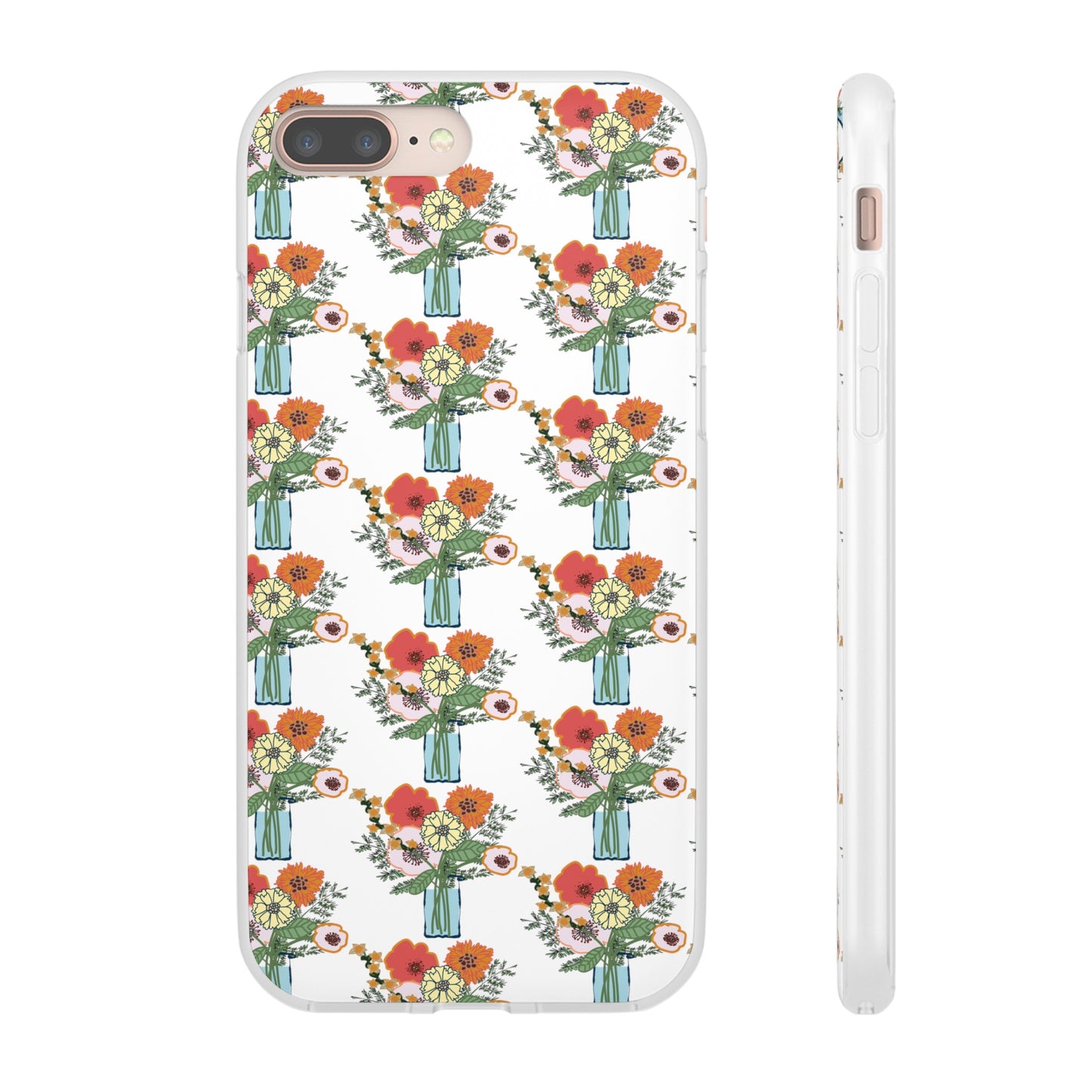 Colorful Flowers in a Vase Flexi Cases for iPhone