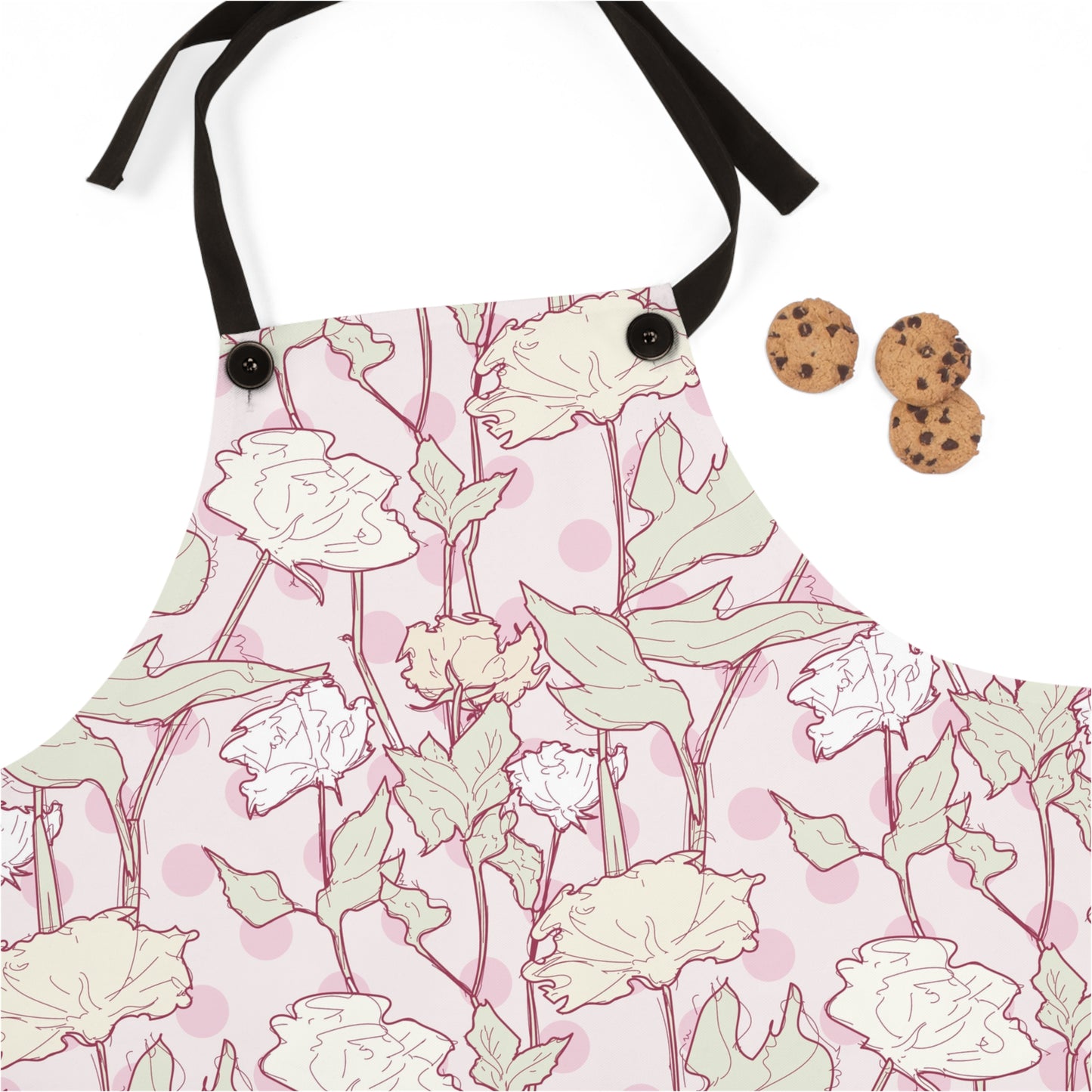 Roses with Dots in Pink Apron