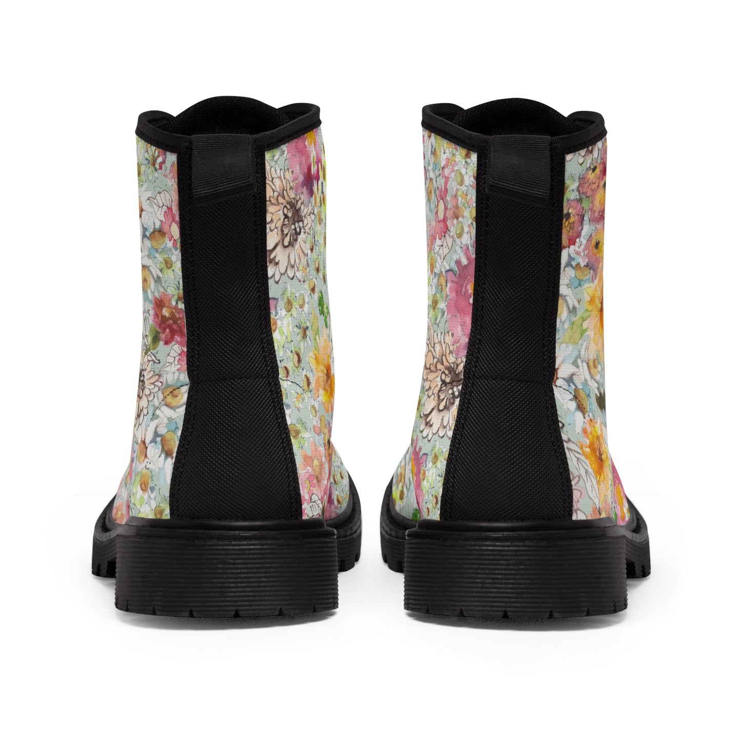 Farmhouse Floral Women's Canvas Boots