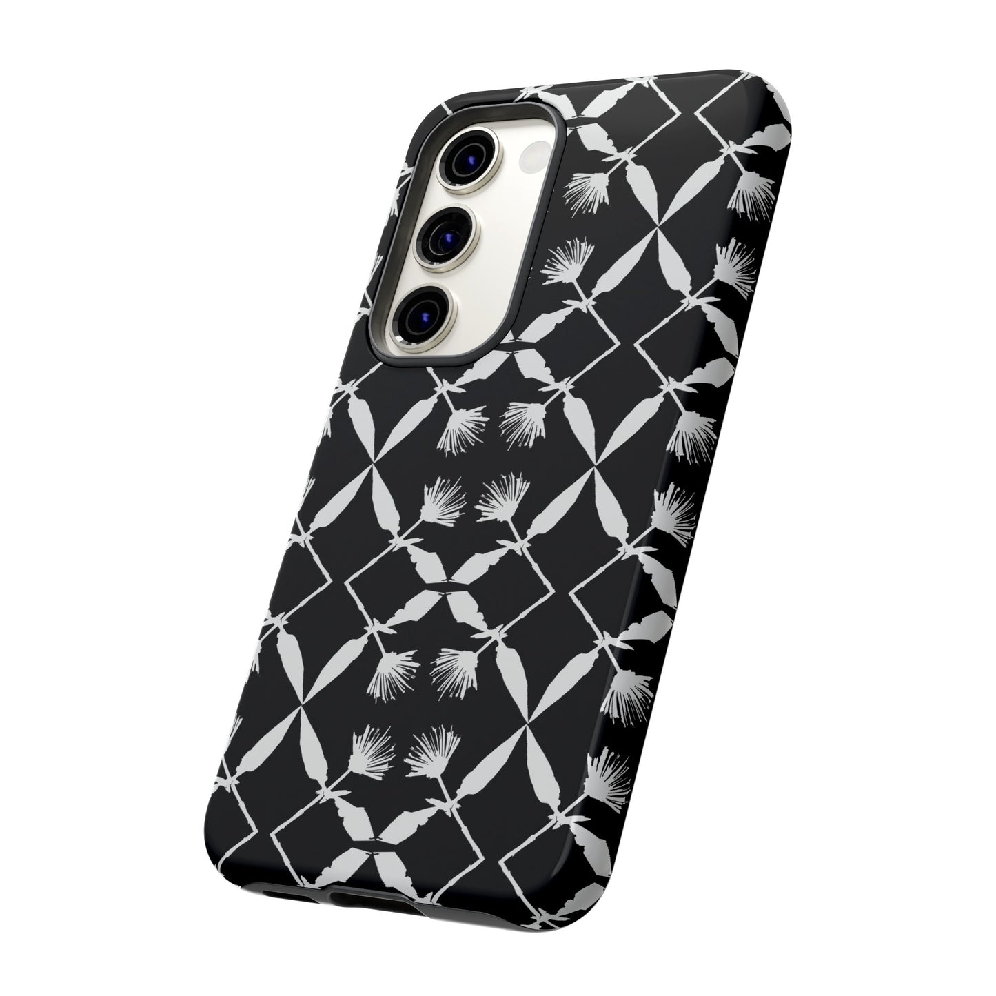 Black and White Floral Tough Cases for Google Pixel