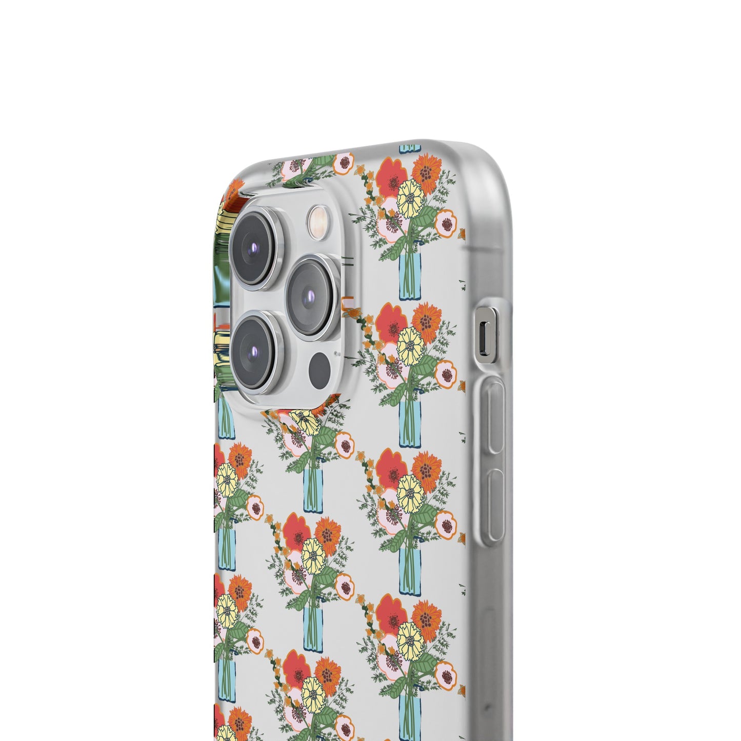 Colorful Flowers in a Vase Flexi Cases for iPhone