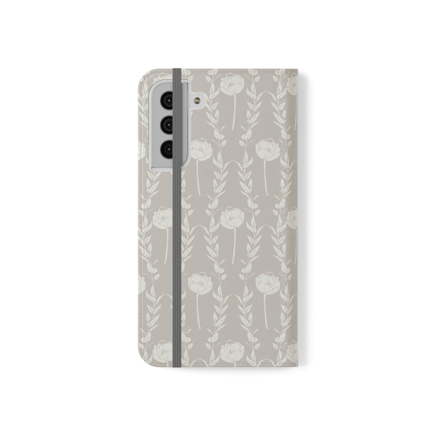 New Nouveau in Gray (Tulips) Flip Cases for Samsung