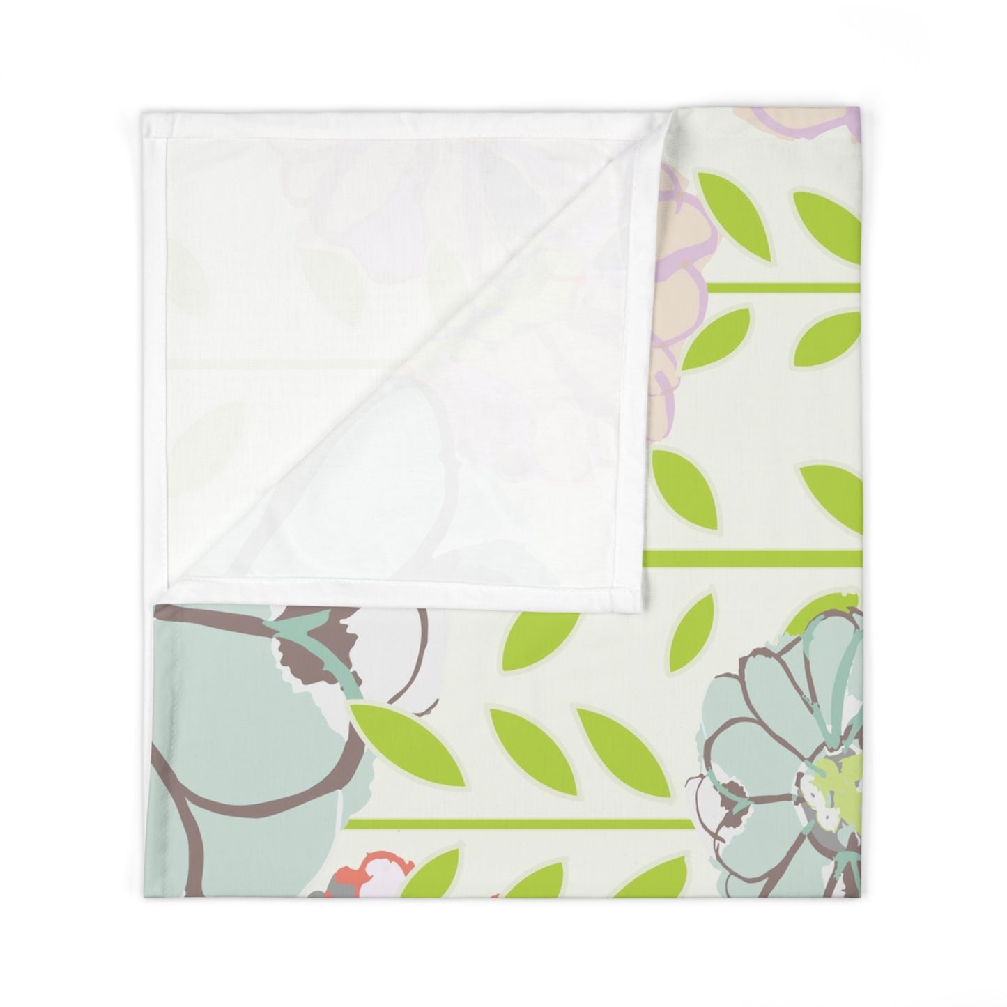 Soft Watercolor Floral Baby Swaddle Blanket