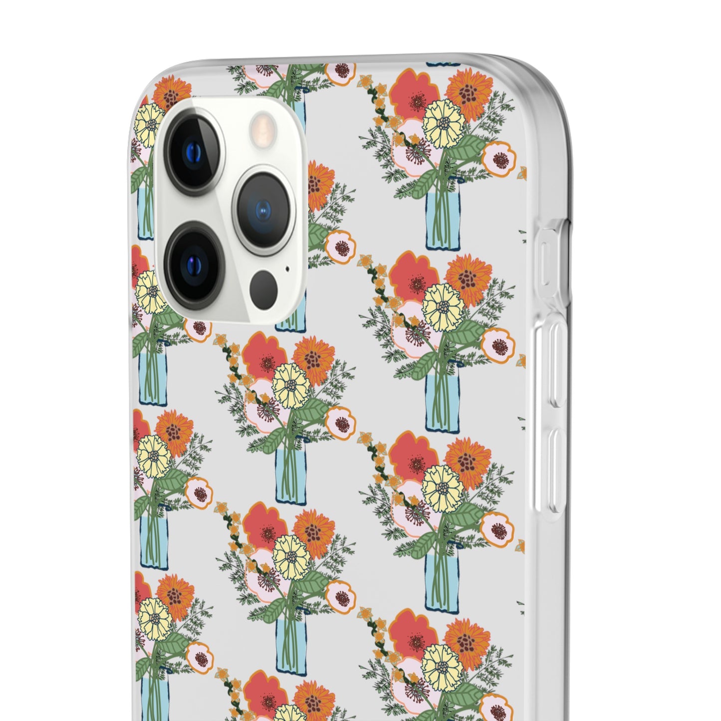 Colorful Flowers in a Vase Flexi Cases for iPhone