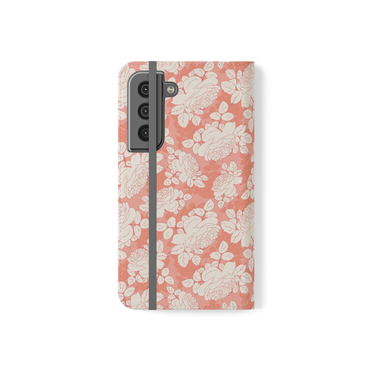 Peach and Cream Roses Flip Cases for Samsung