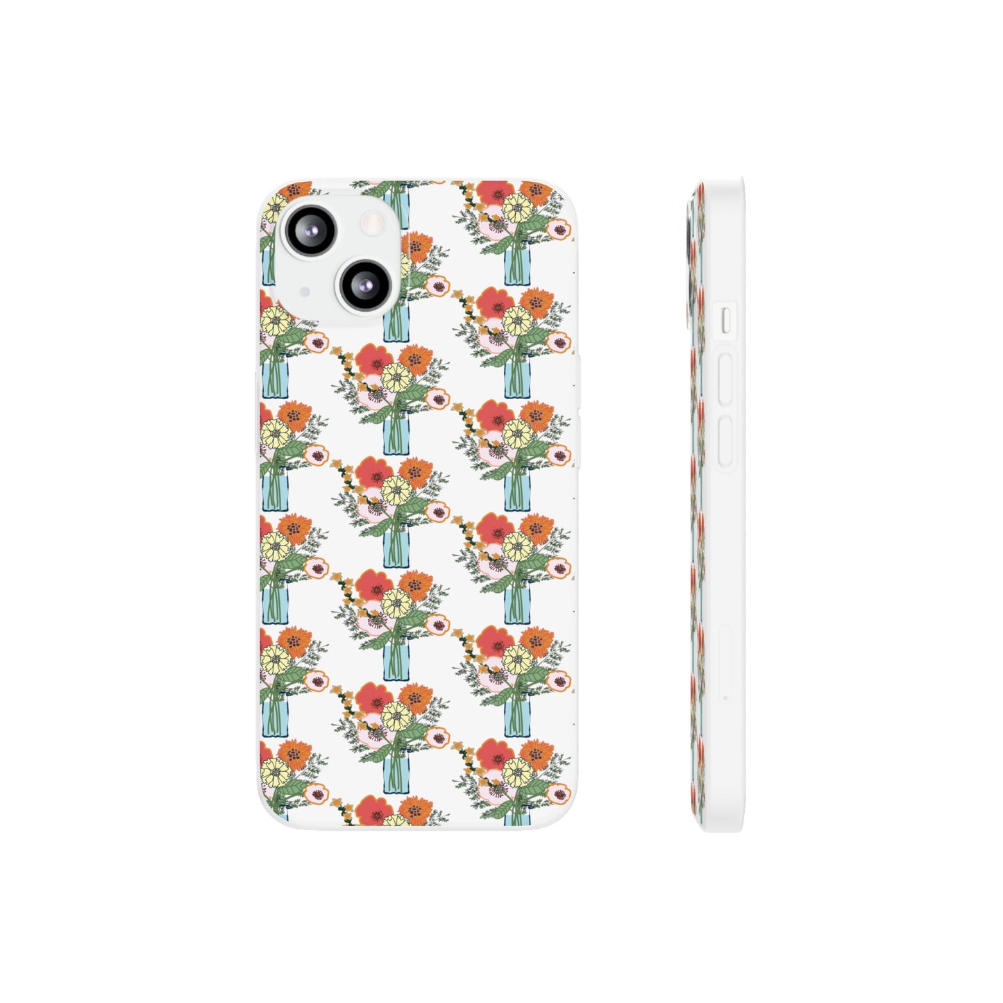 Colorful Flowers in a Vase Flexi Cases for iPhone