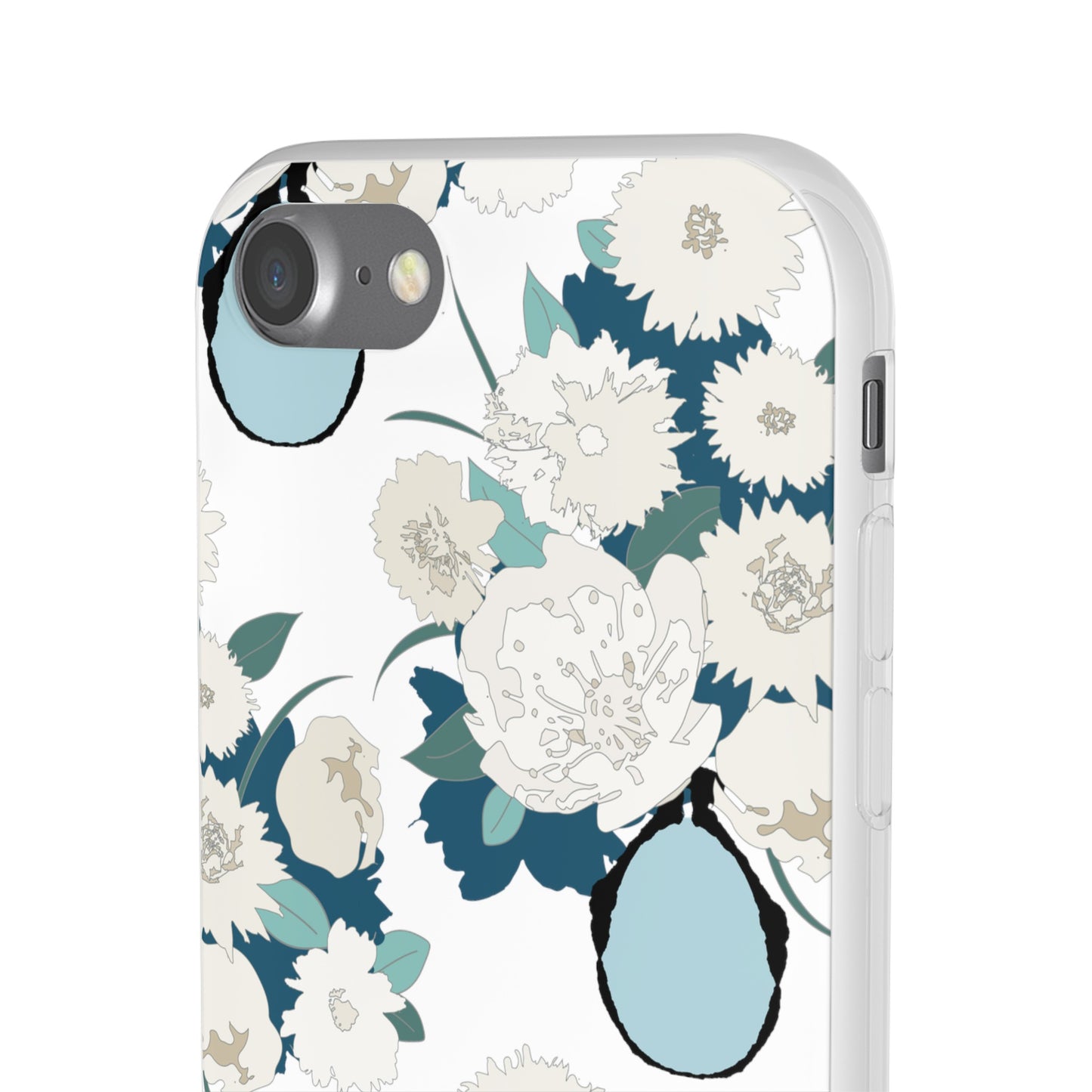 White Flowers in a Vase Flexi Cases for iPhone