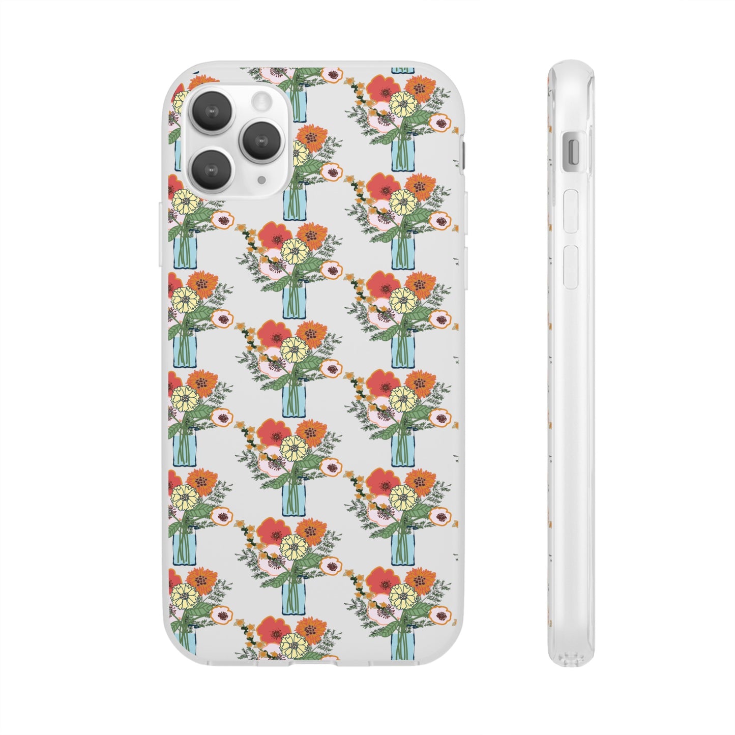 Colorful Flowers in a Vase Flexi Cases for iPhone