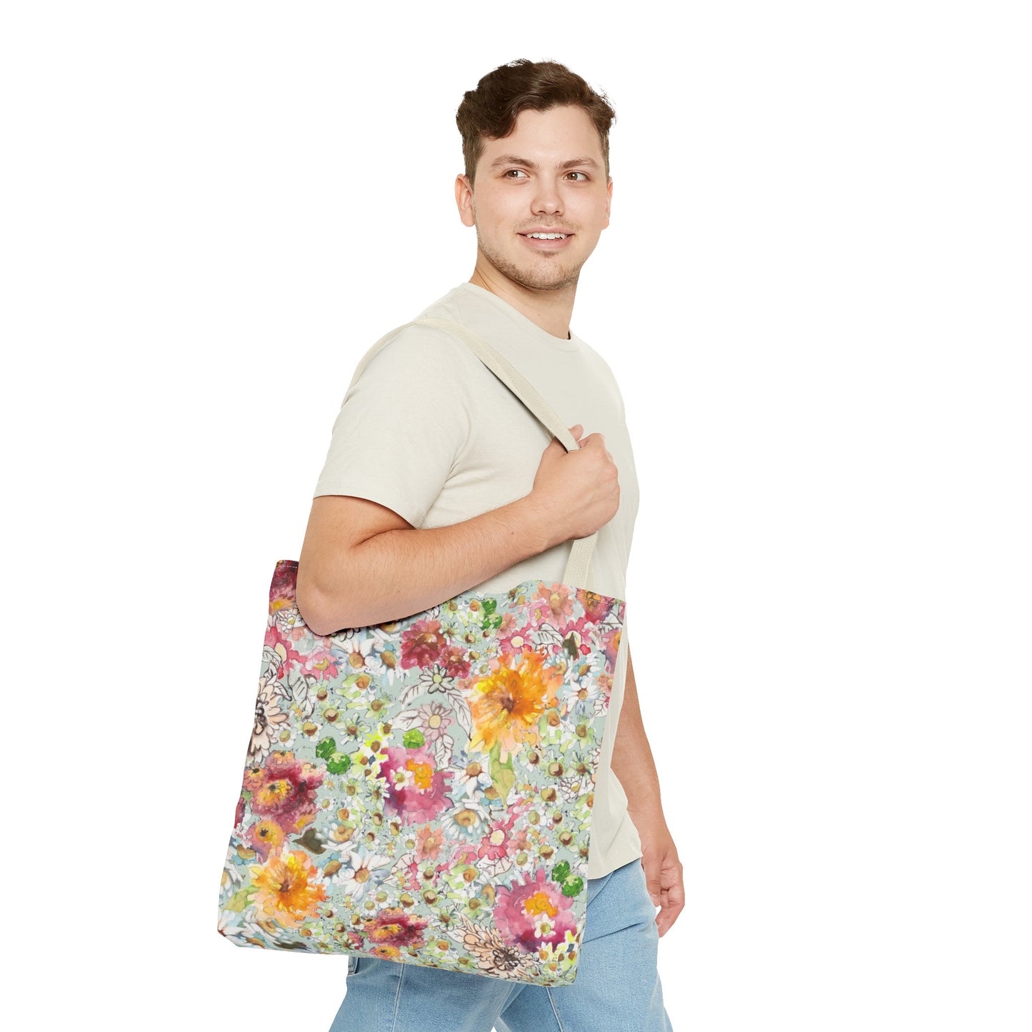 Farmhouse Floral Tote Bag