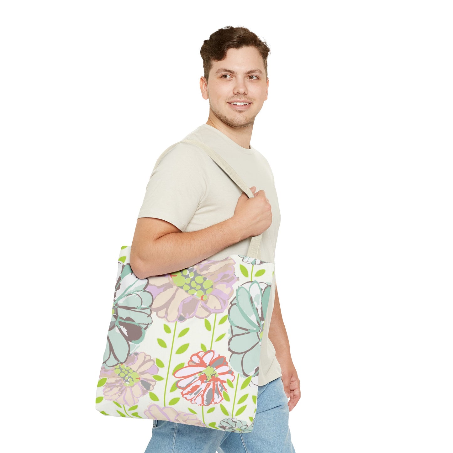 Soft Watercolor Floral Tote Bag