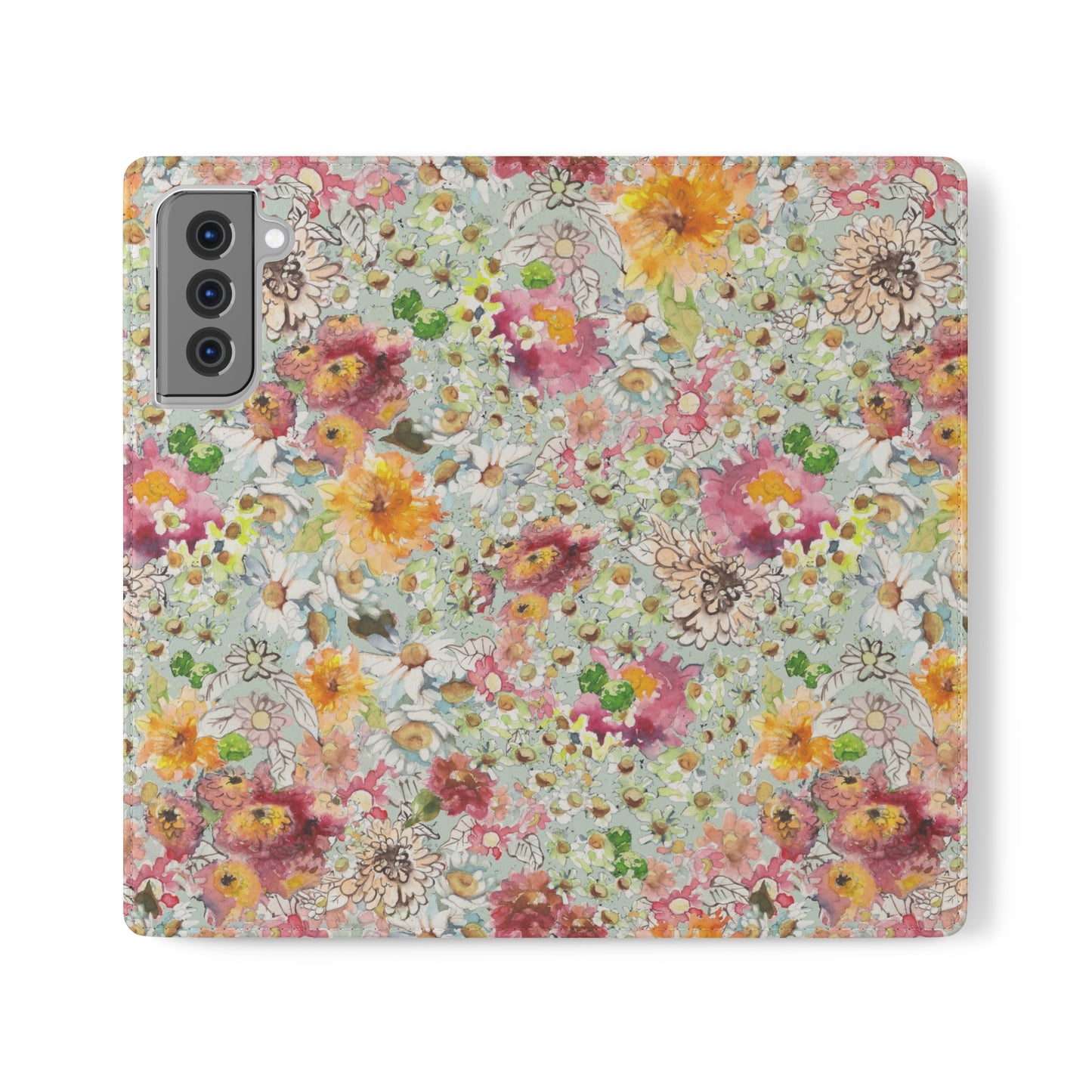 Farmhouse Floral Flip Cases for Samsung