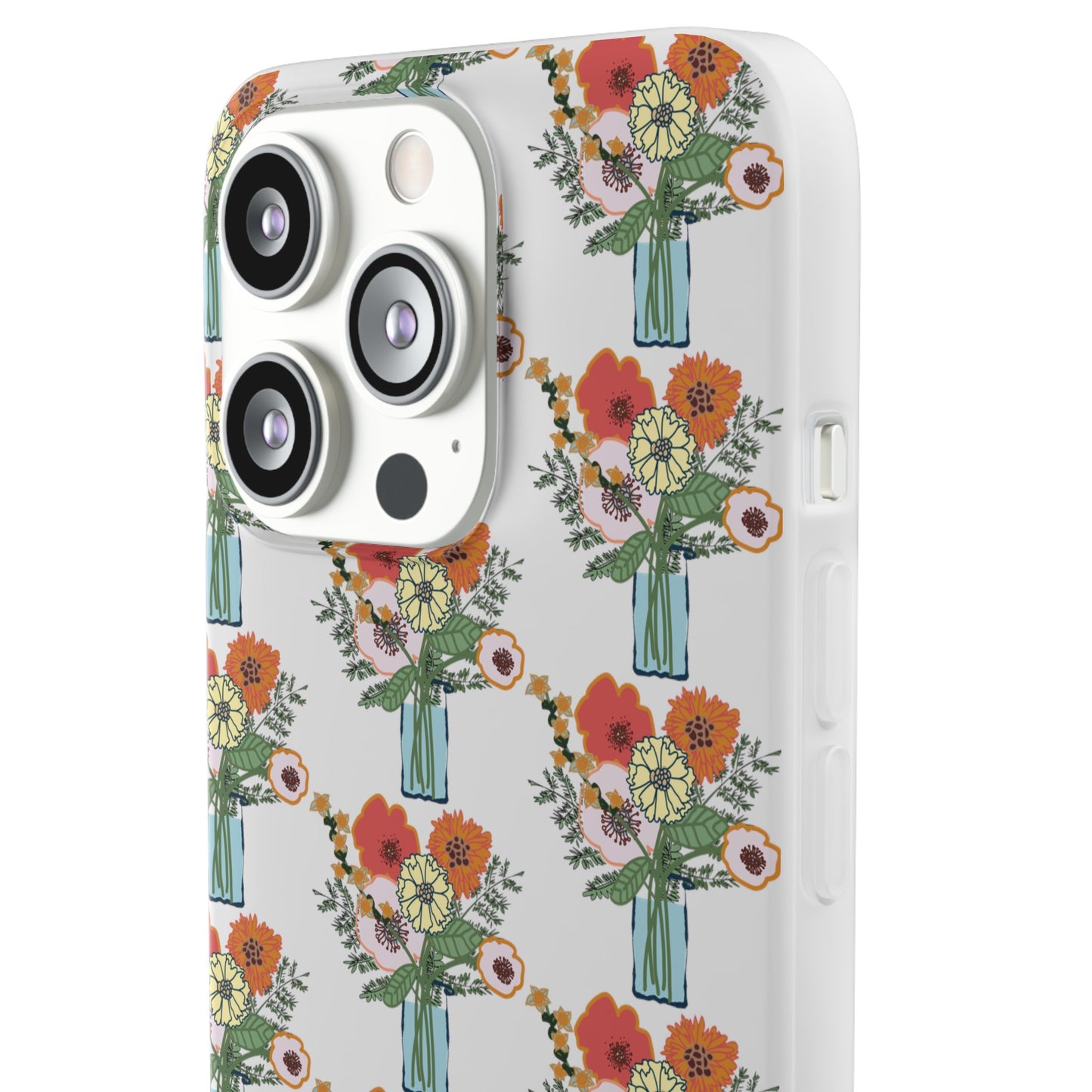 Colorful Flowers in a Vase Flexi Cases for iPhone