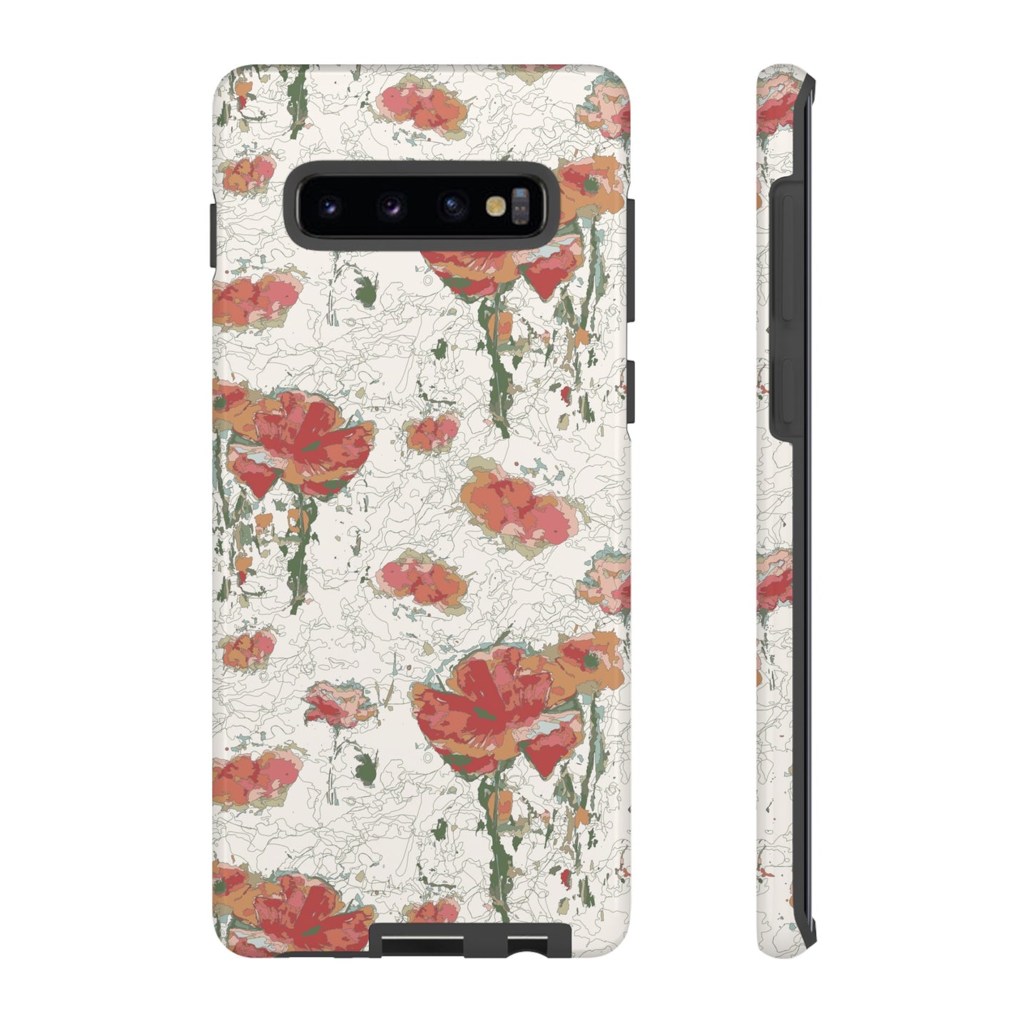 Orange Poppies Tough Cases for Samsung