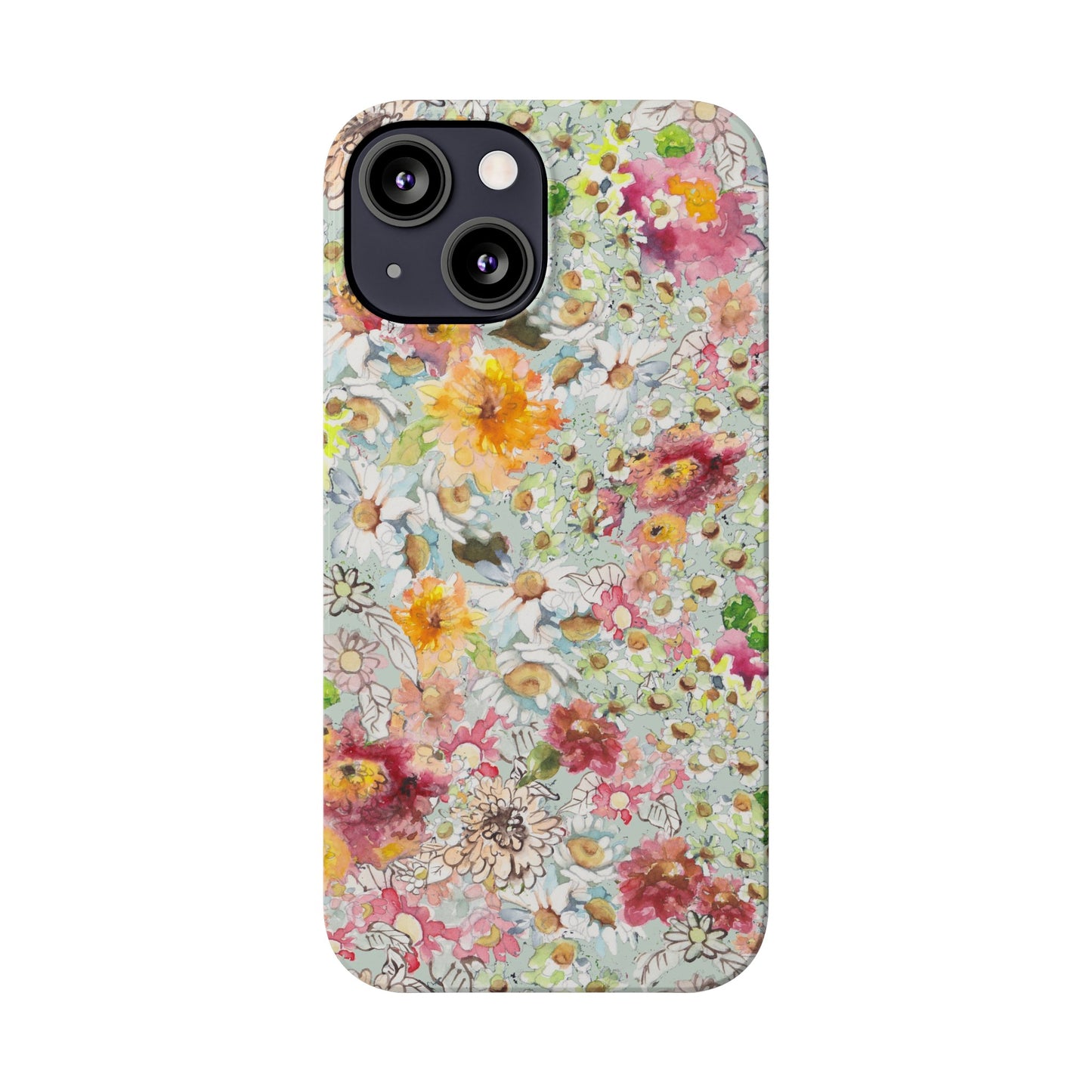 Farmhouse Floral Slim Phone Cases for iPhone