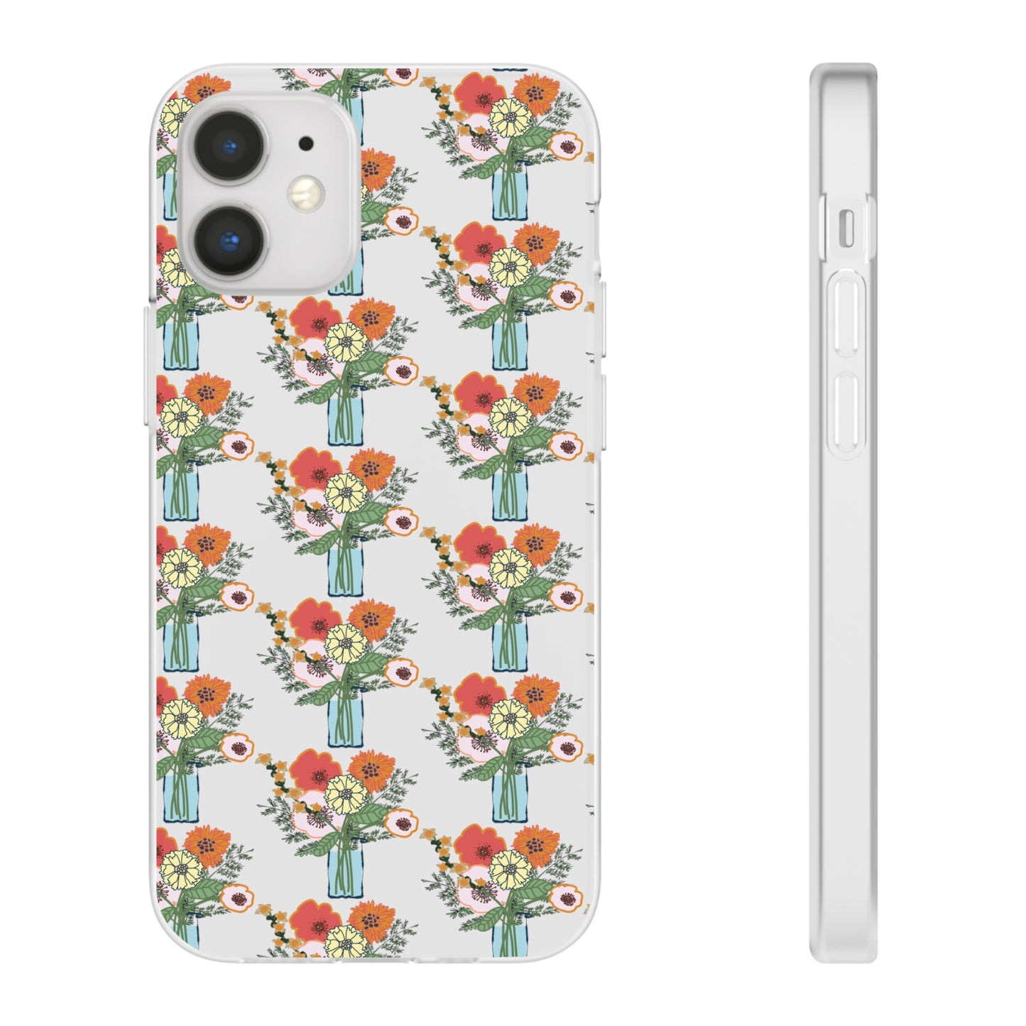 Colorful Flowers in a Vase Flexi Cases for iPhone