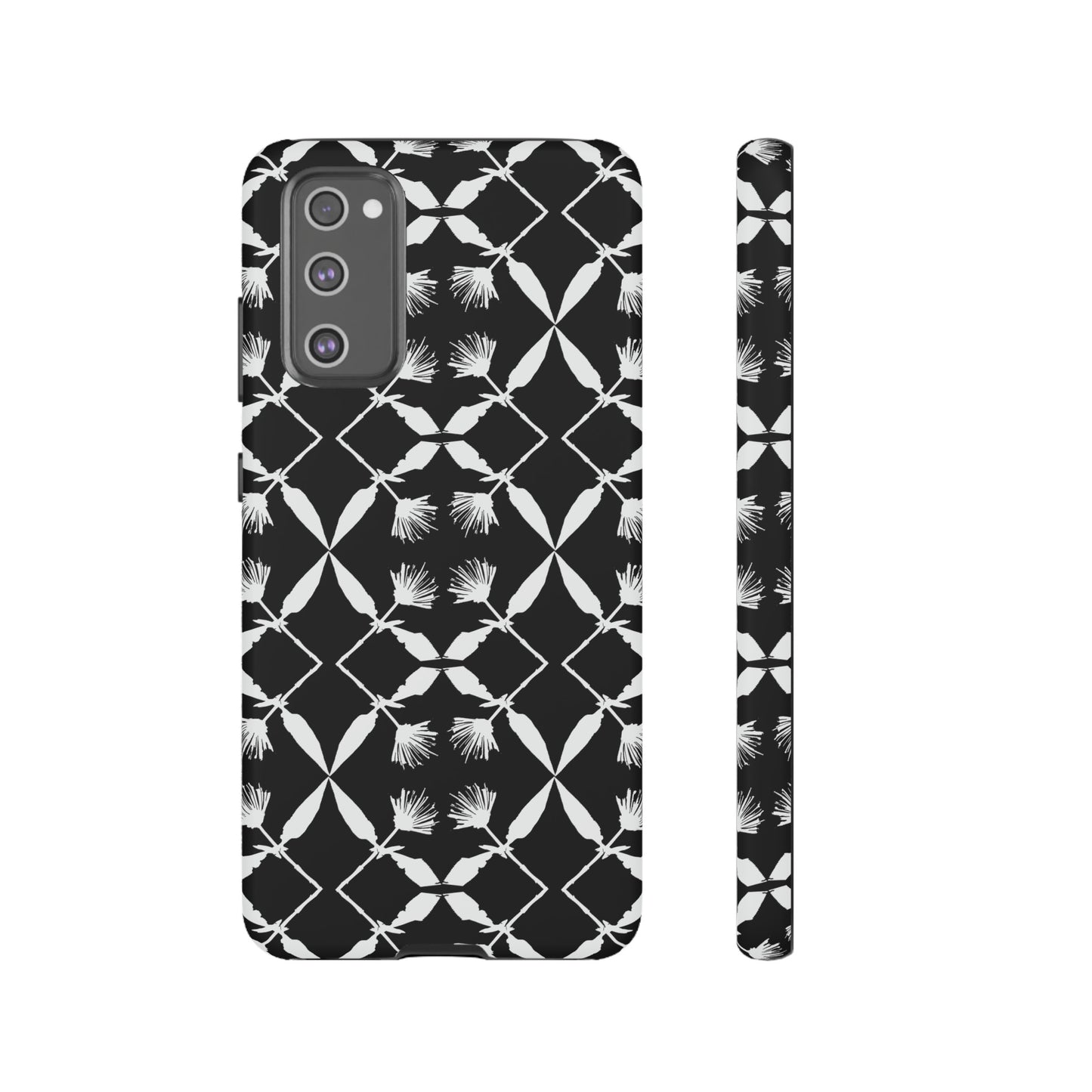 Black and White Floral Tough Cases for Google Pixel