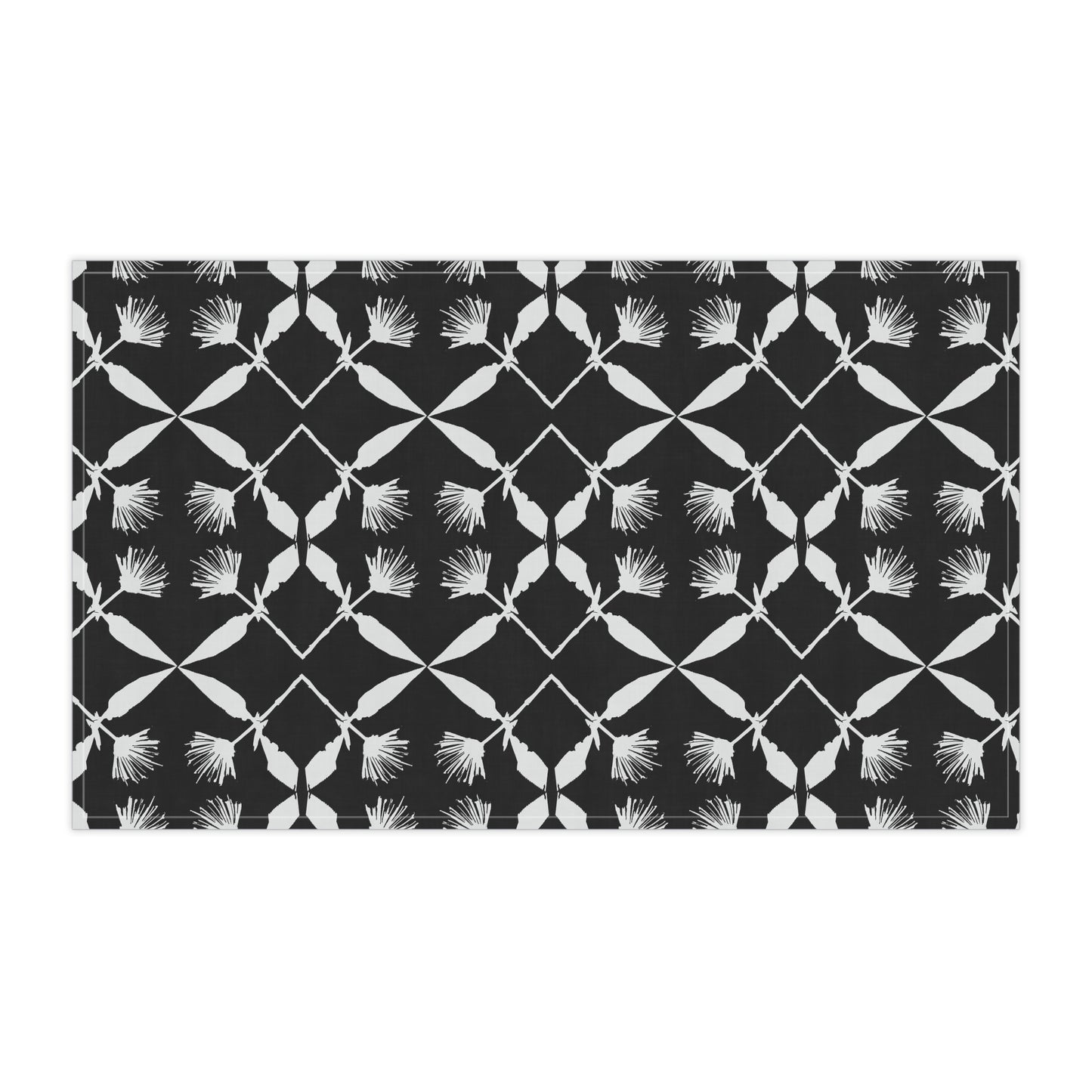 Black and White Floral Kitchen Towel