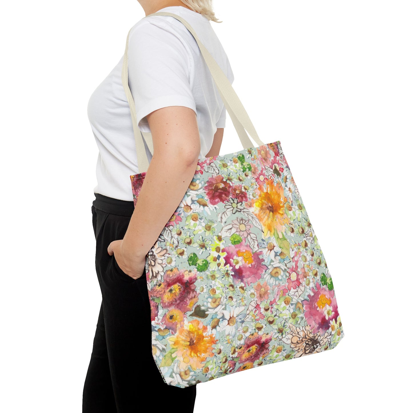 Farmhouse Floral Tote Bag