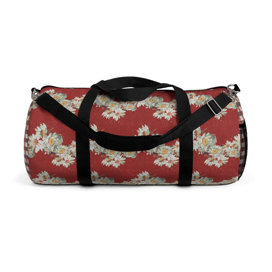 Daisies, Zig Zag Stripe Duffel Bag