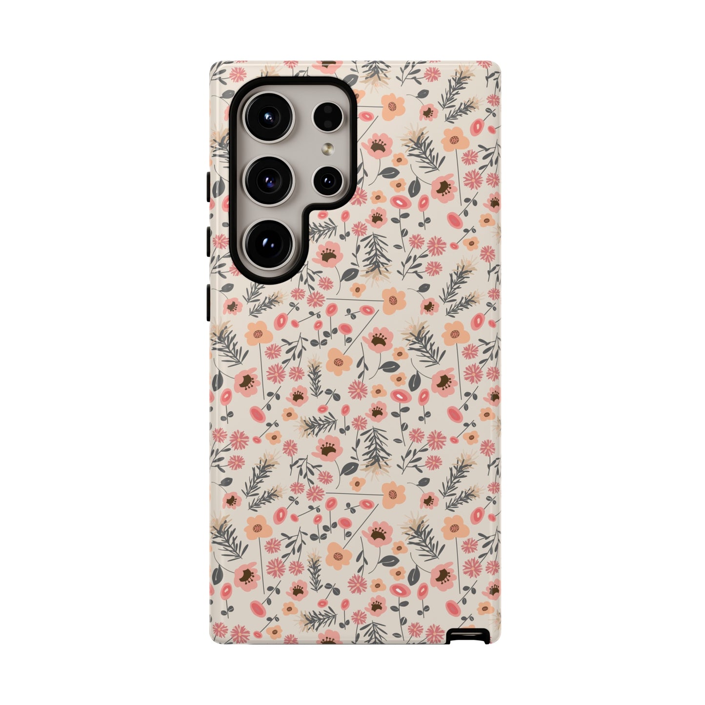 Peach and Cream Wildflowers Tough Cases for Samsung