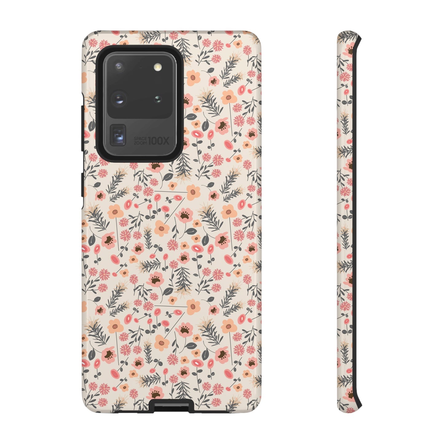 Peach and Cream Wildflowers Tough Cases for Samsung