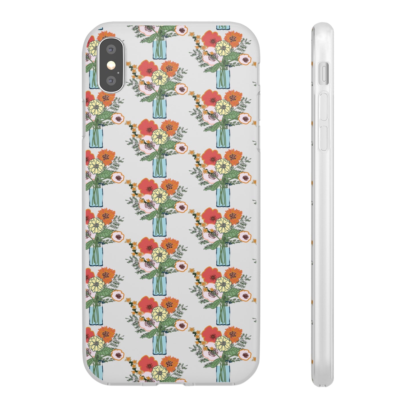 Colorful Flowers in a Vase Flexi Cases for iPhone