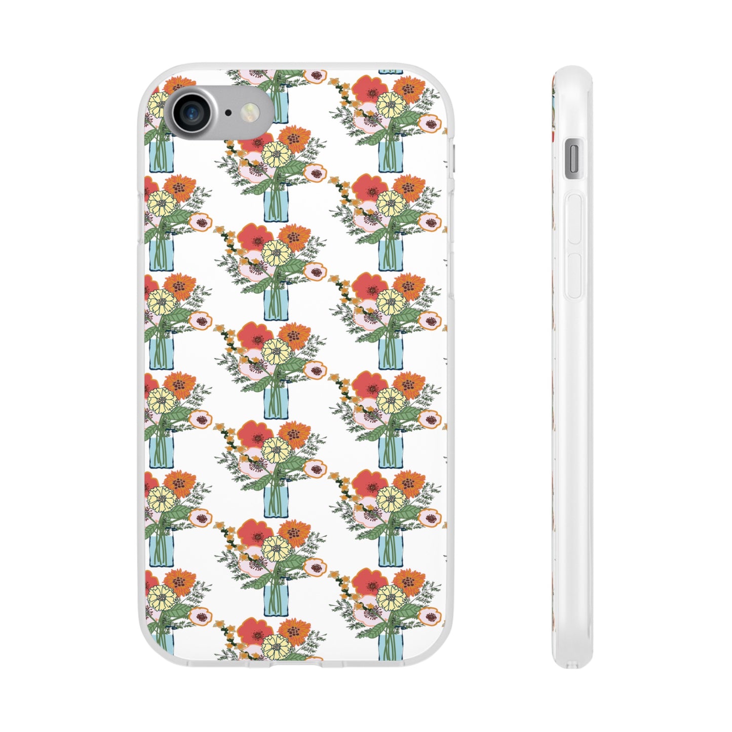 Colorful Flowers in a Vase Flexi Cases for iPhone