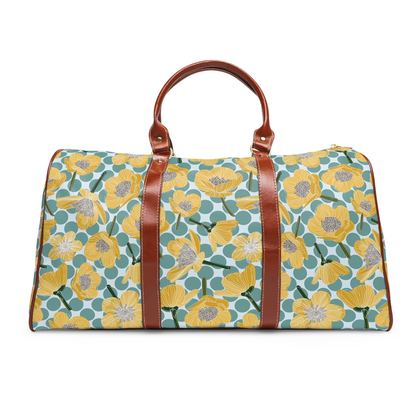 Buttercups and Polka Dots Waterproof Travel Bag