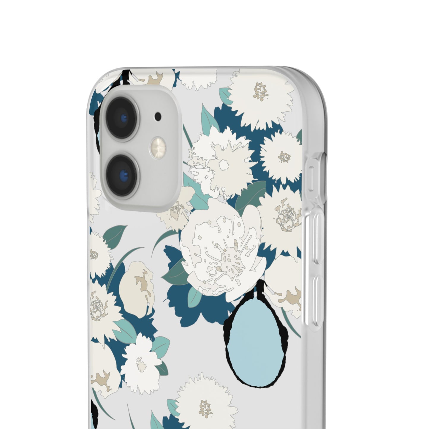 White Flowers in a Vase Flexi Cases for iPhone