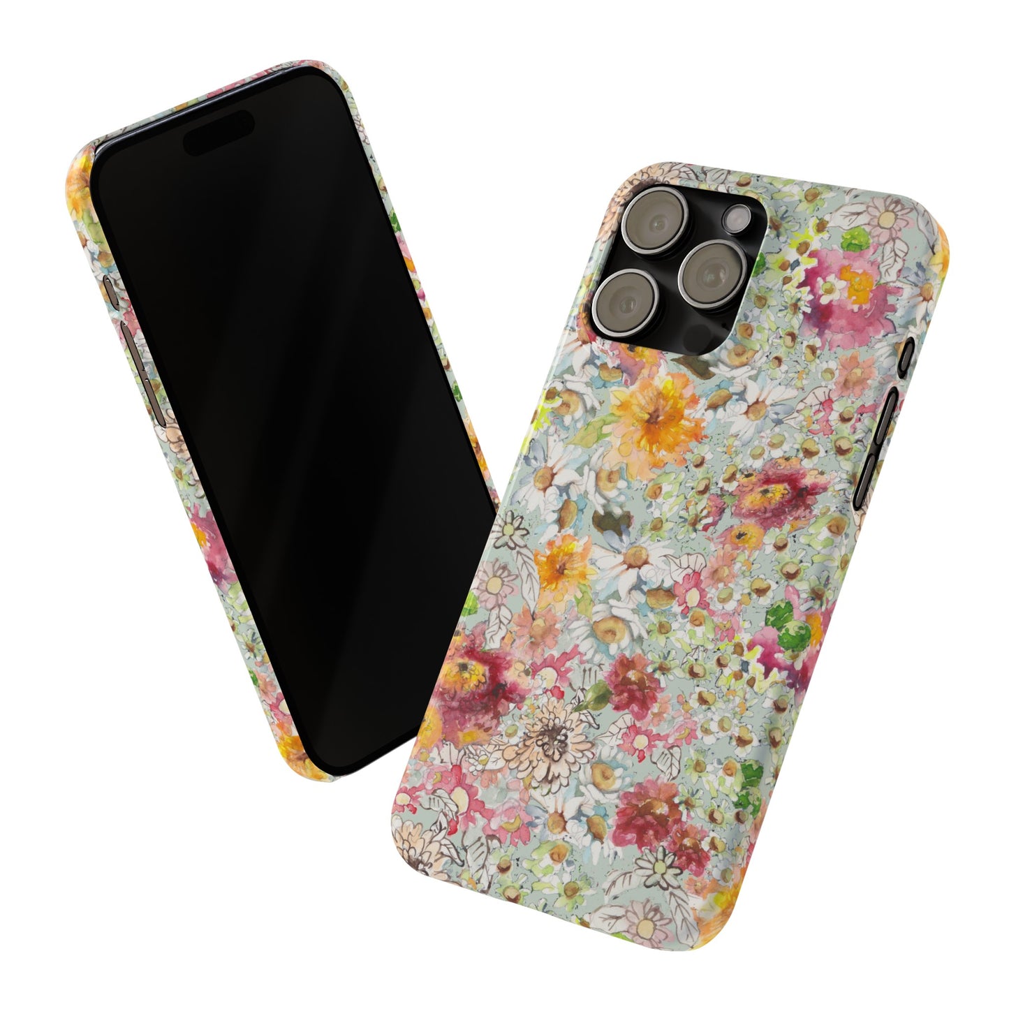 Farmhouse Floral Slim Phone Cases for iPhone