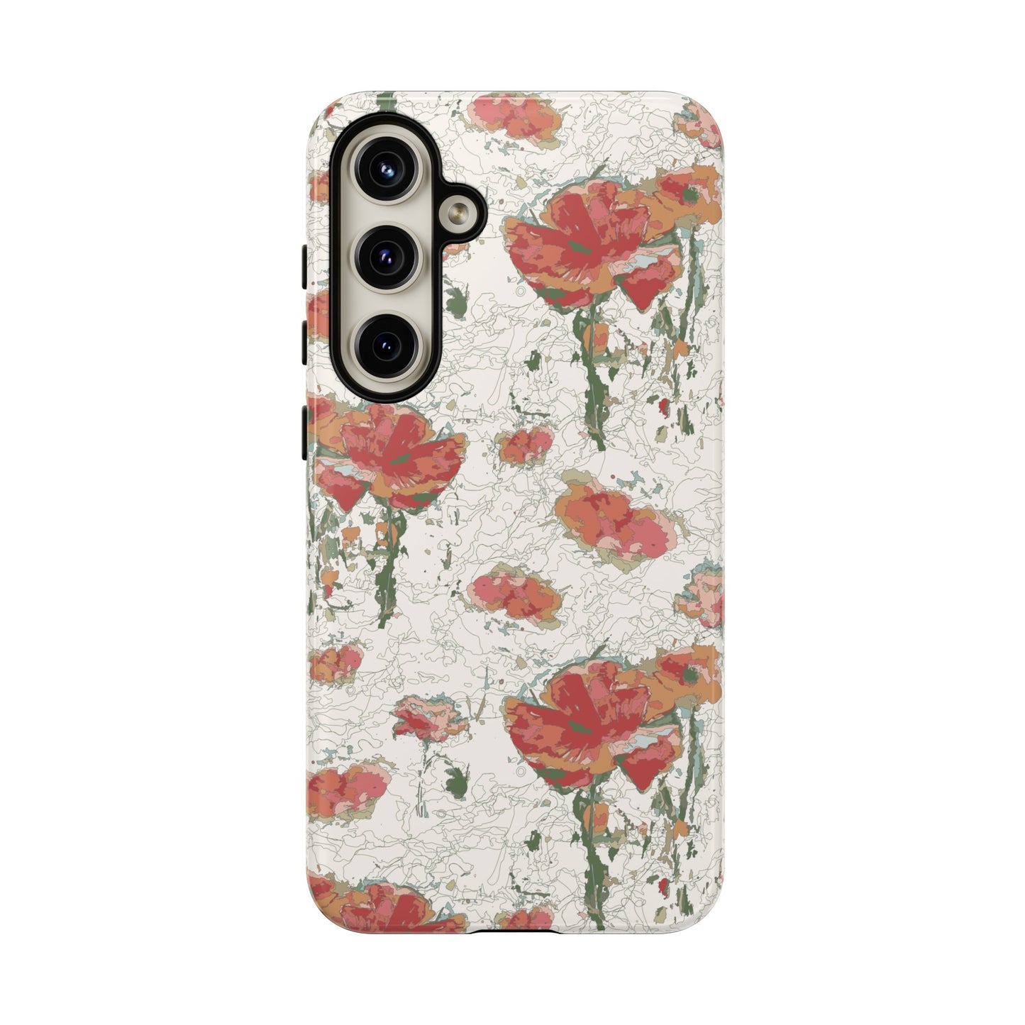 Orange Poppies Tough Cases for Samsung