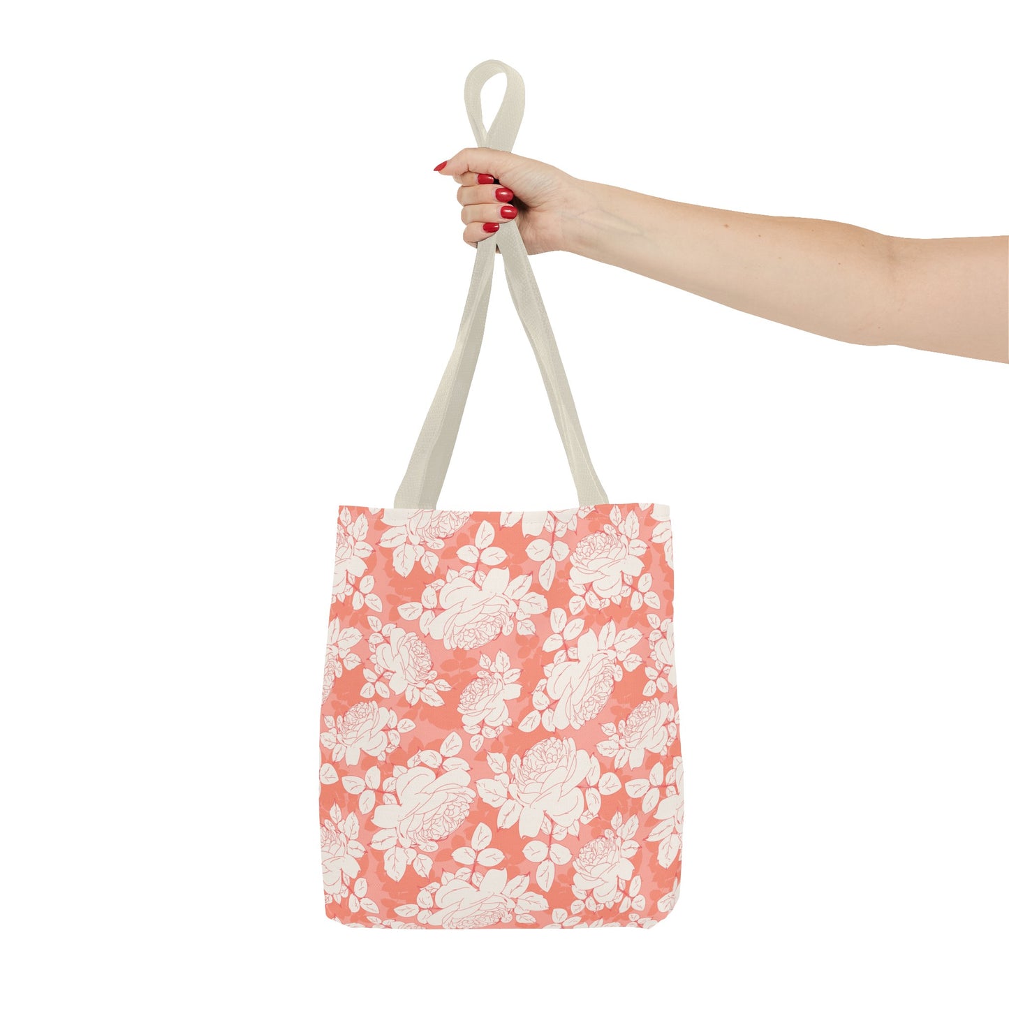 Peach and Cream Roses Tote Bag