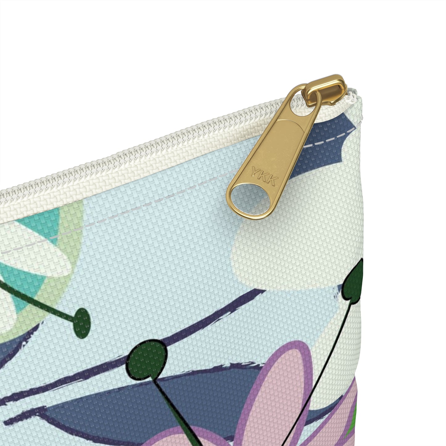 Mid Mod Floral in Blue and Green Accessory Pouch