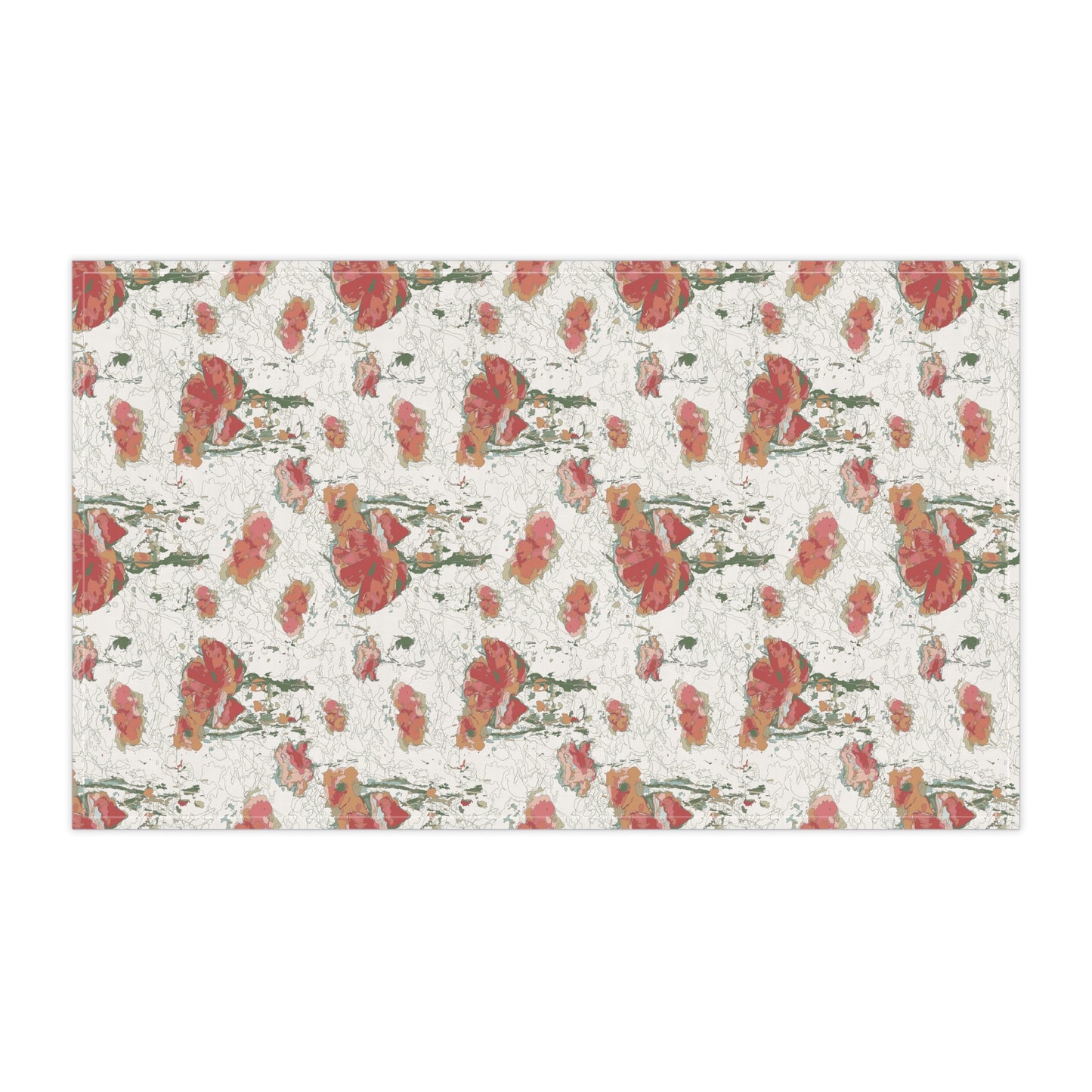 Orange Poppies Kitchen Towel