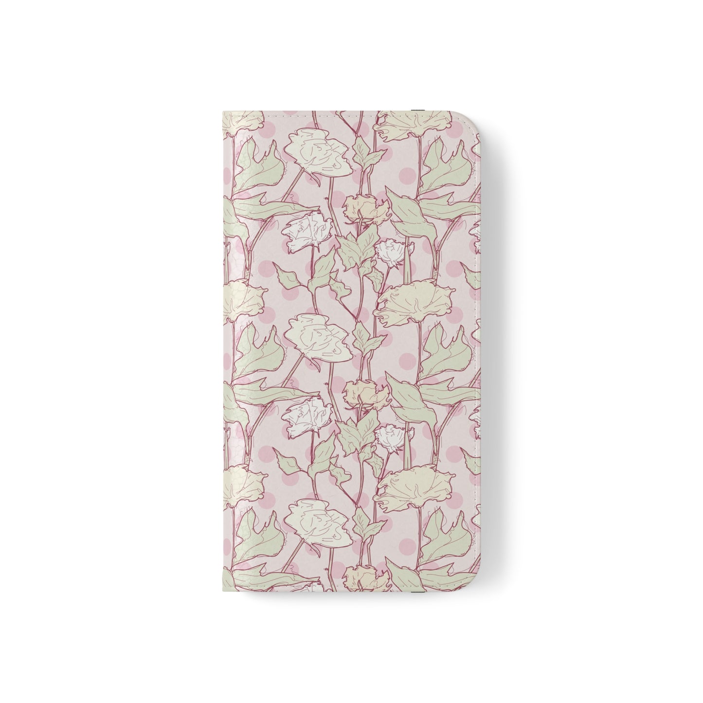 Roses and Dots in Pink Flip Cases for Samsung