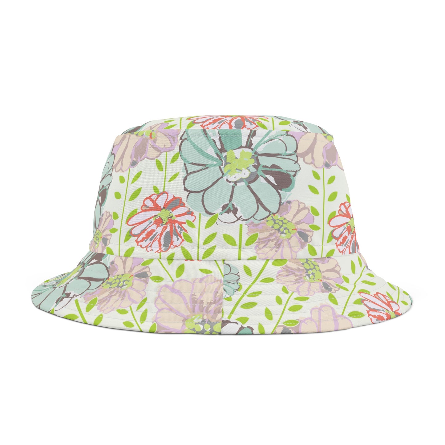 Soft Watercolor Floral Bucket Hat