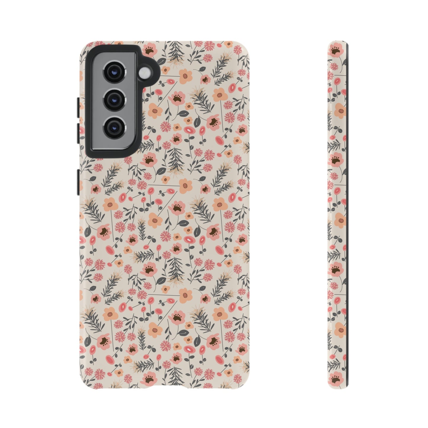 Peach and Cream Wildflowers Tough Cases for Samsung